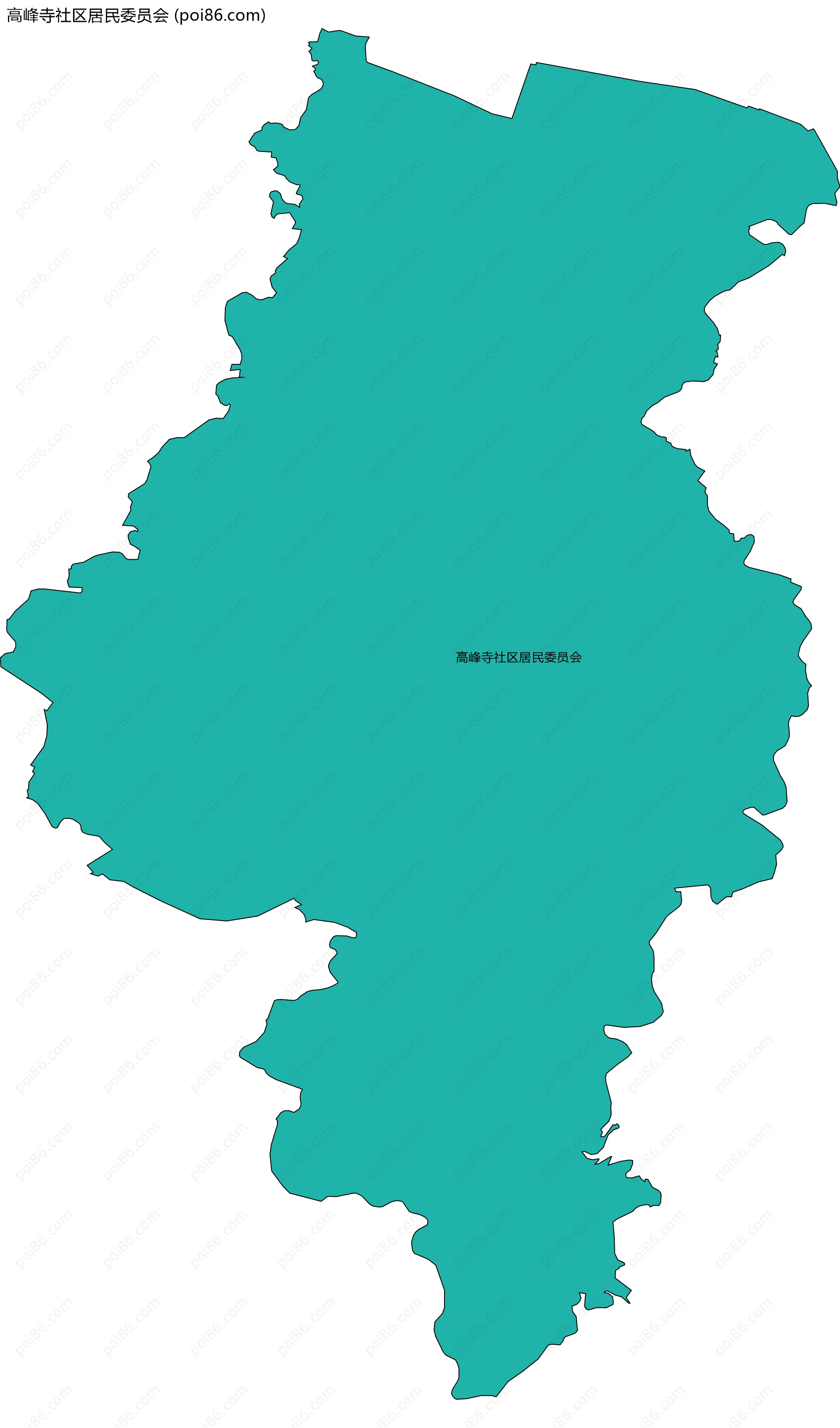 高峰寺社区居民委员会边界地图