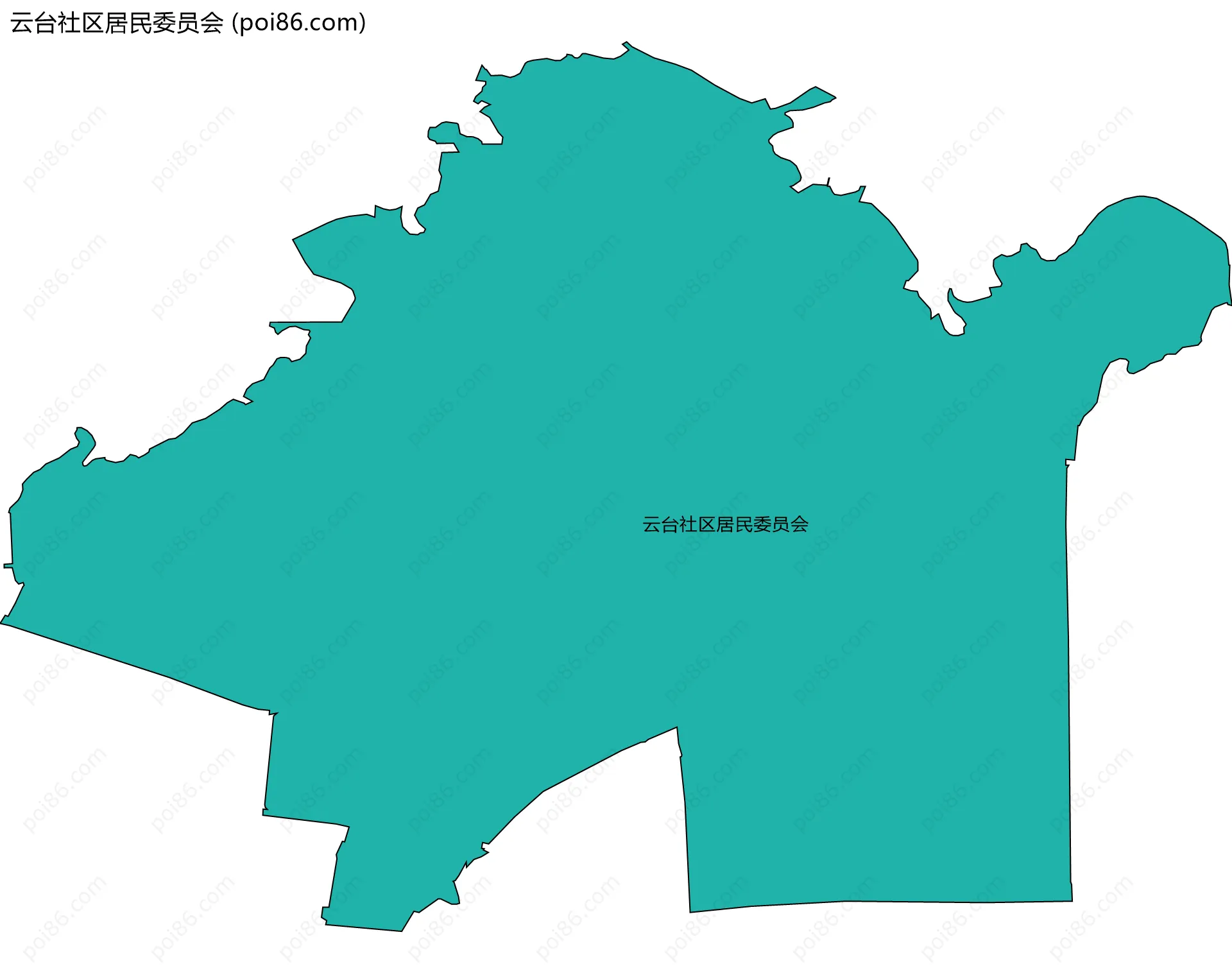 云台社区居民委员会边界地图