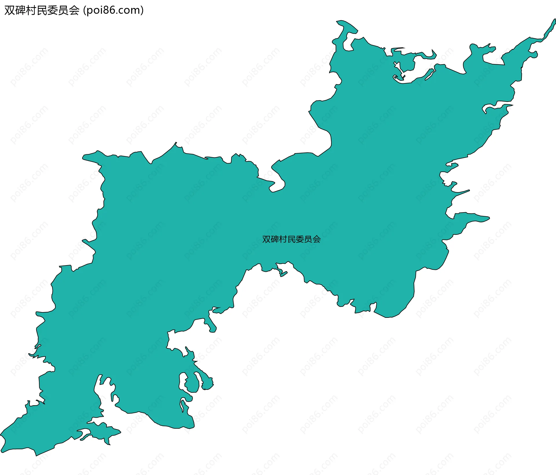 双碑村民委员会边界地图