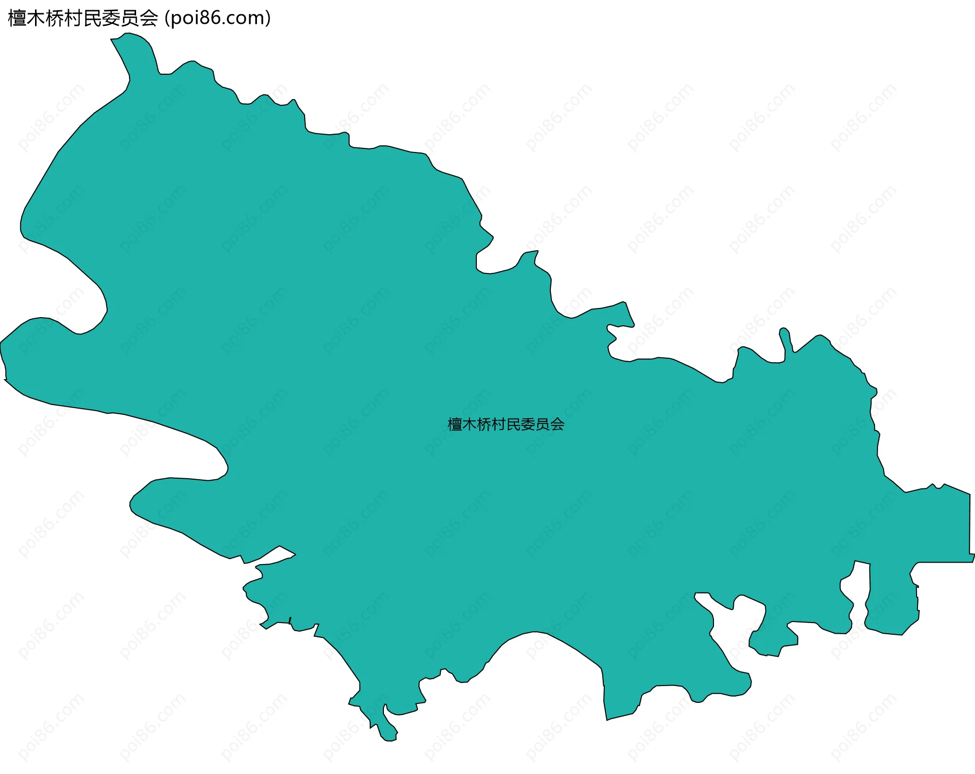 檀木桥村民委员会边界地图