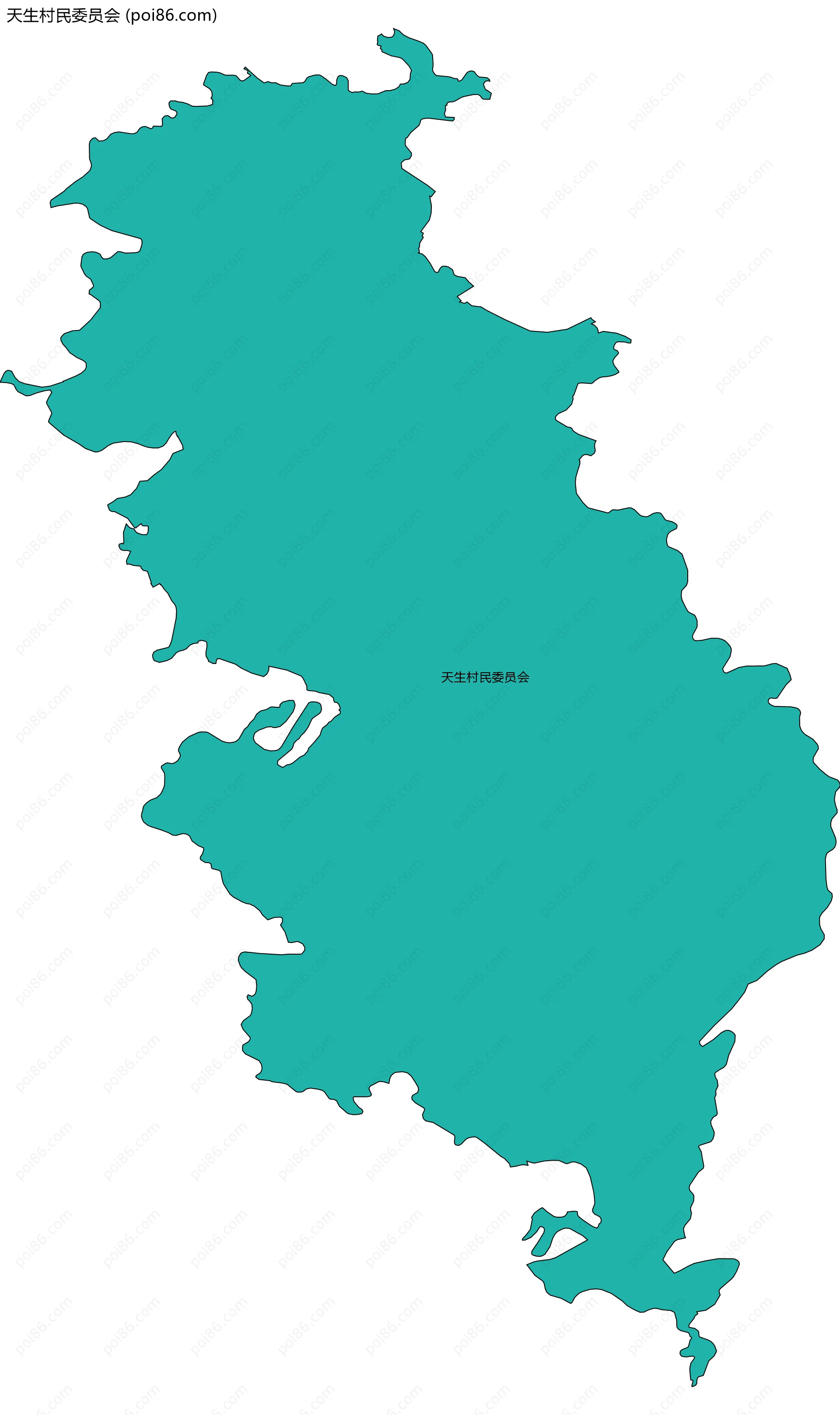 天生村民委员会边界地图