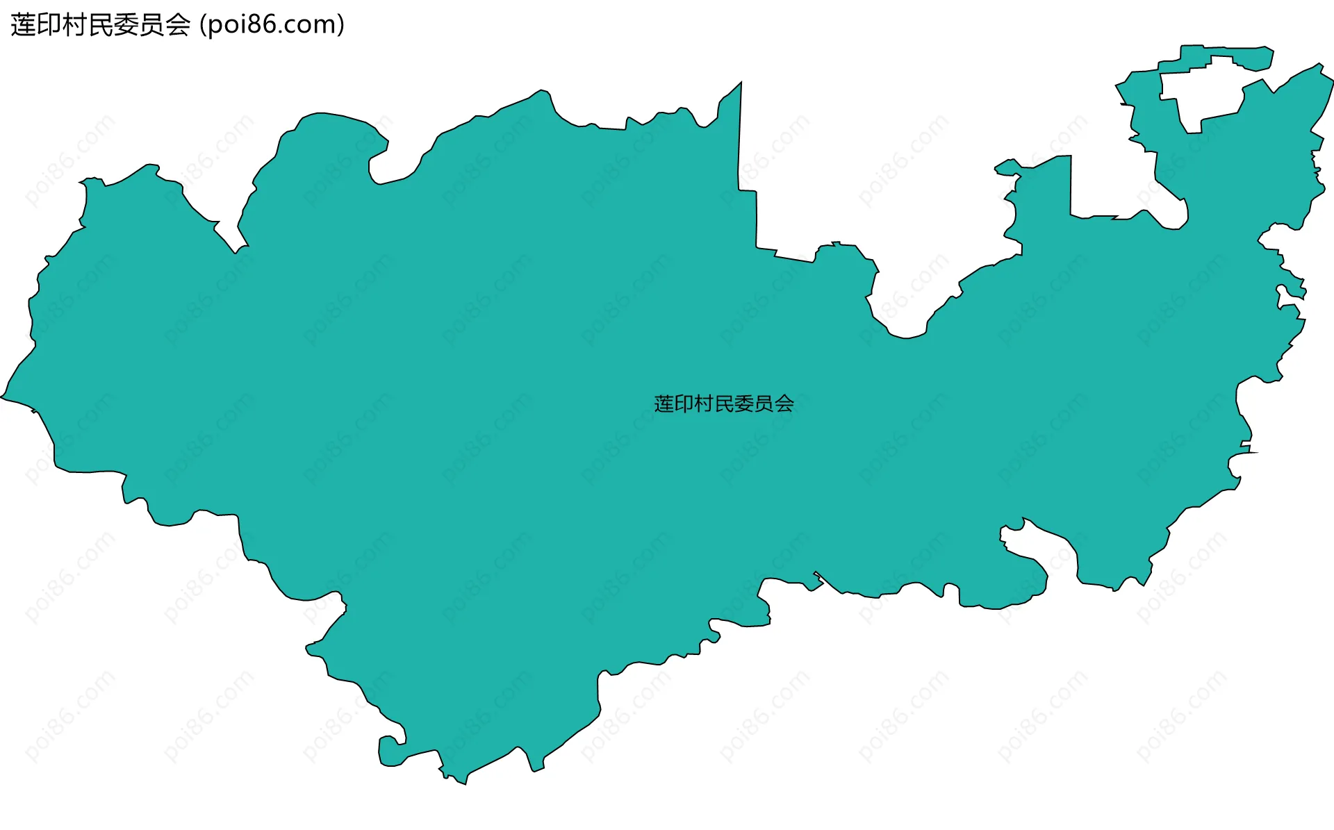 莲印村民委员会边界地图