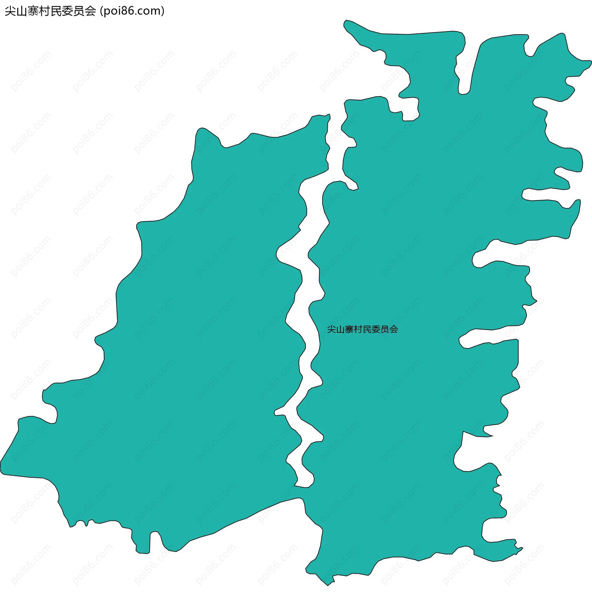 尖山寨村民委员会边界地图