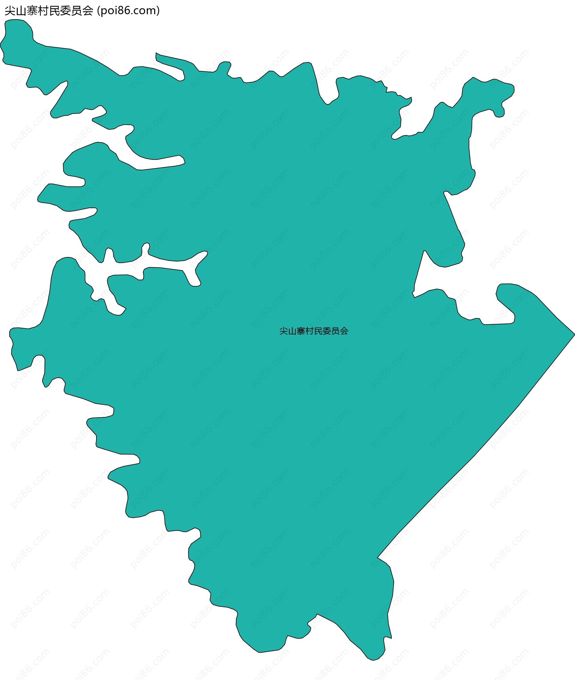 尖山寨村民委员会边界地图