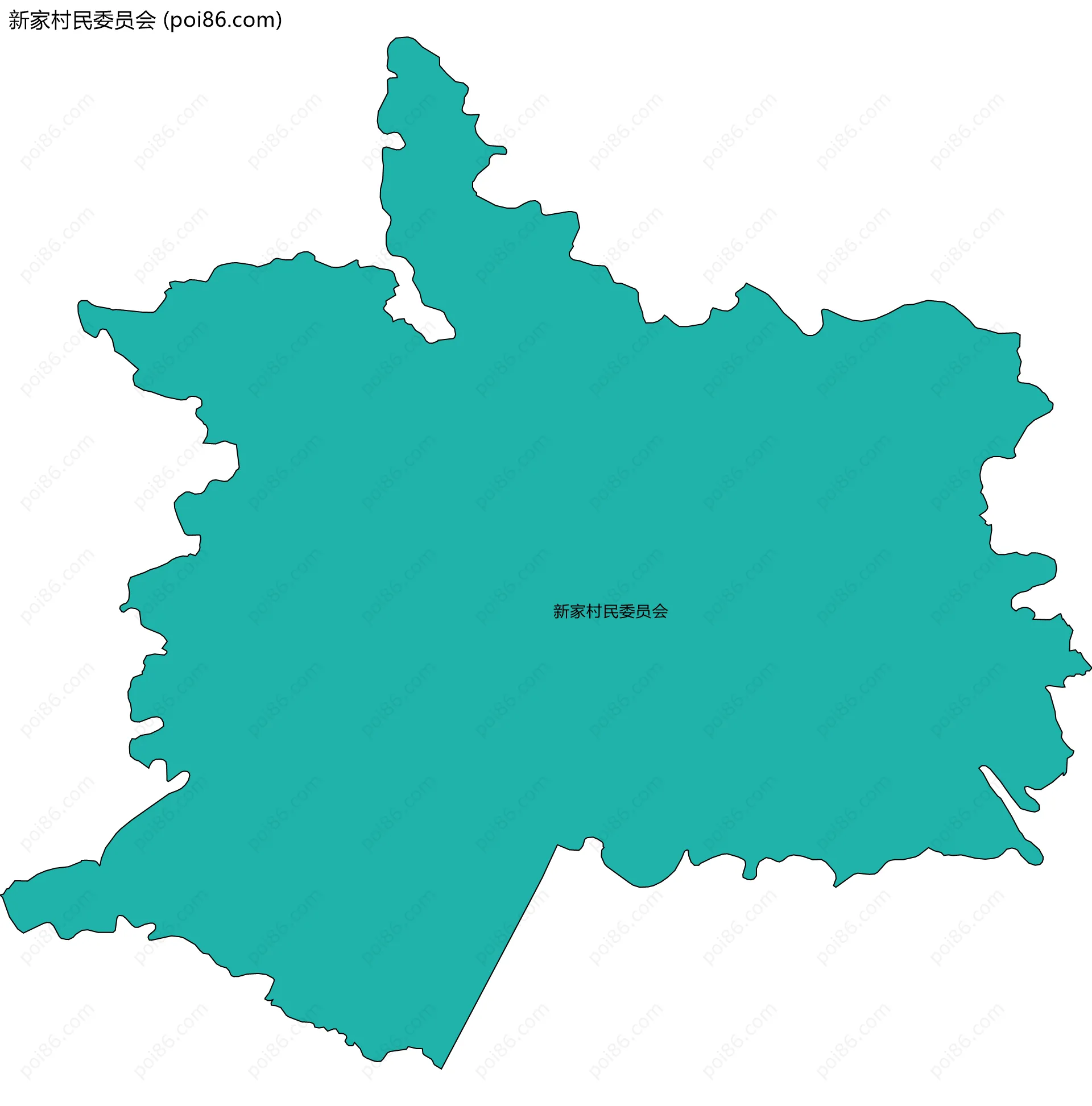 新家村民委员会边界地图