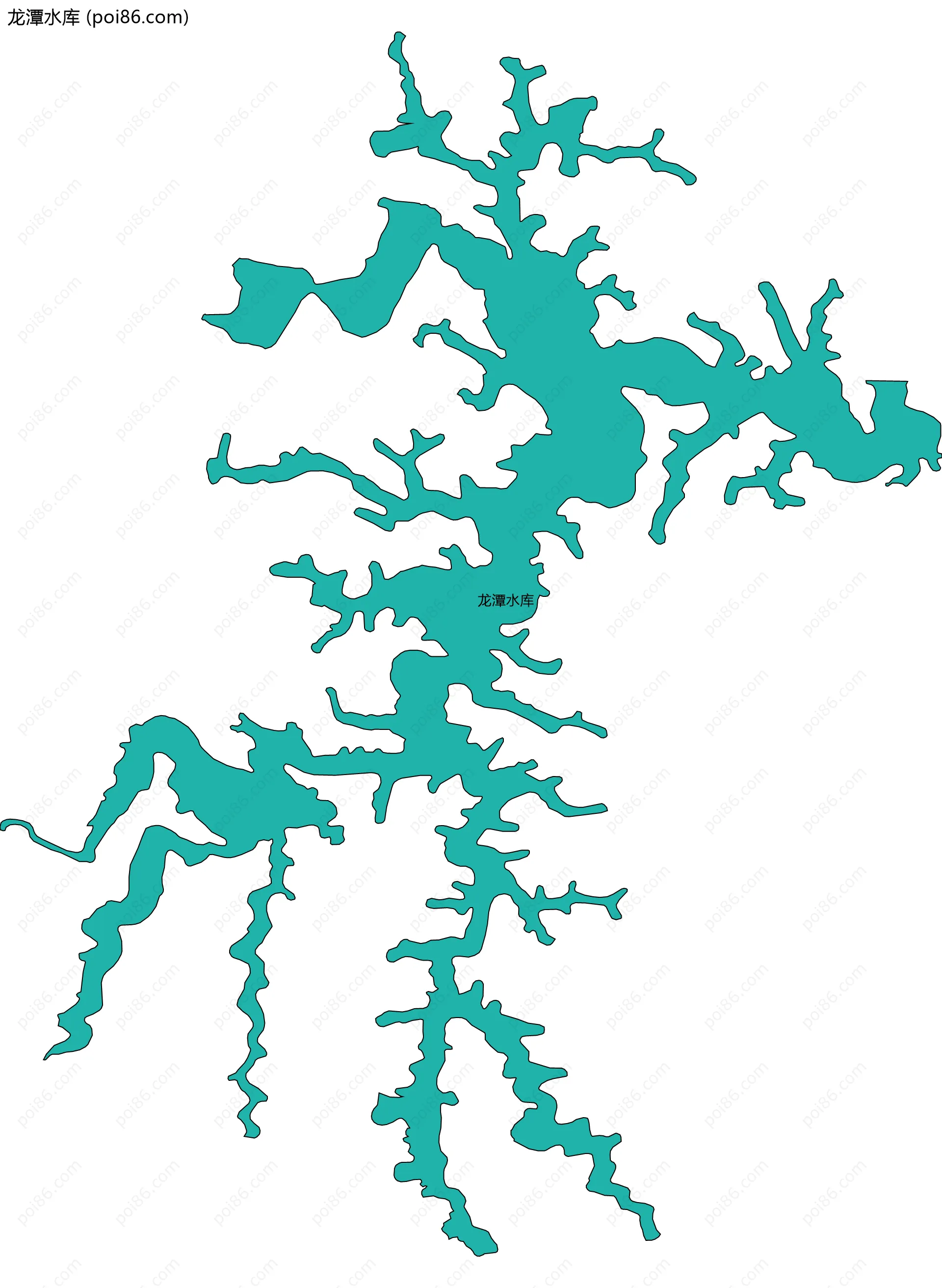 龙潭水库边界地图