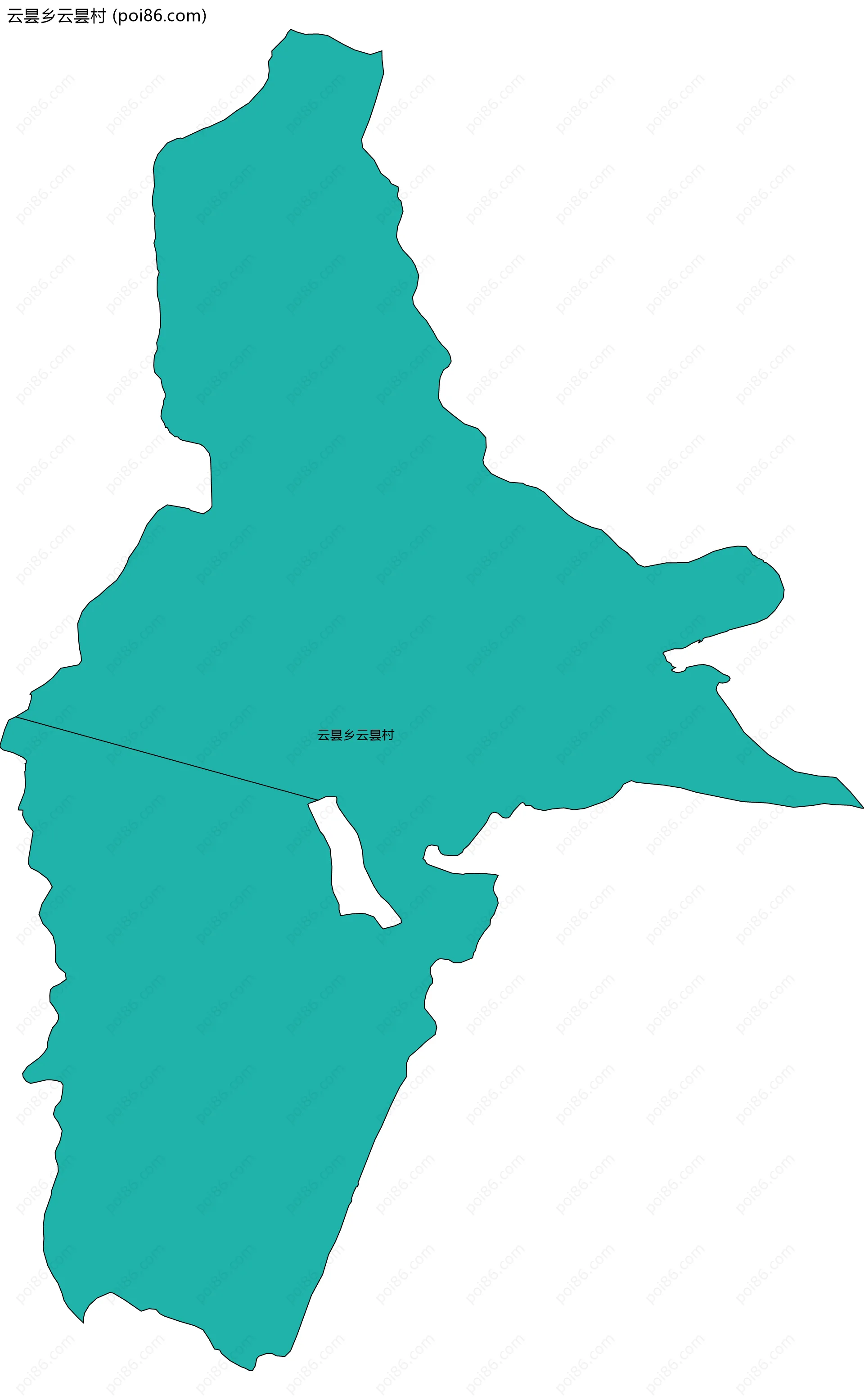 云昙乡云昙村边界地图