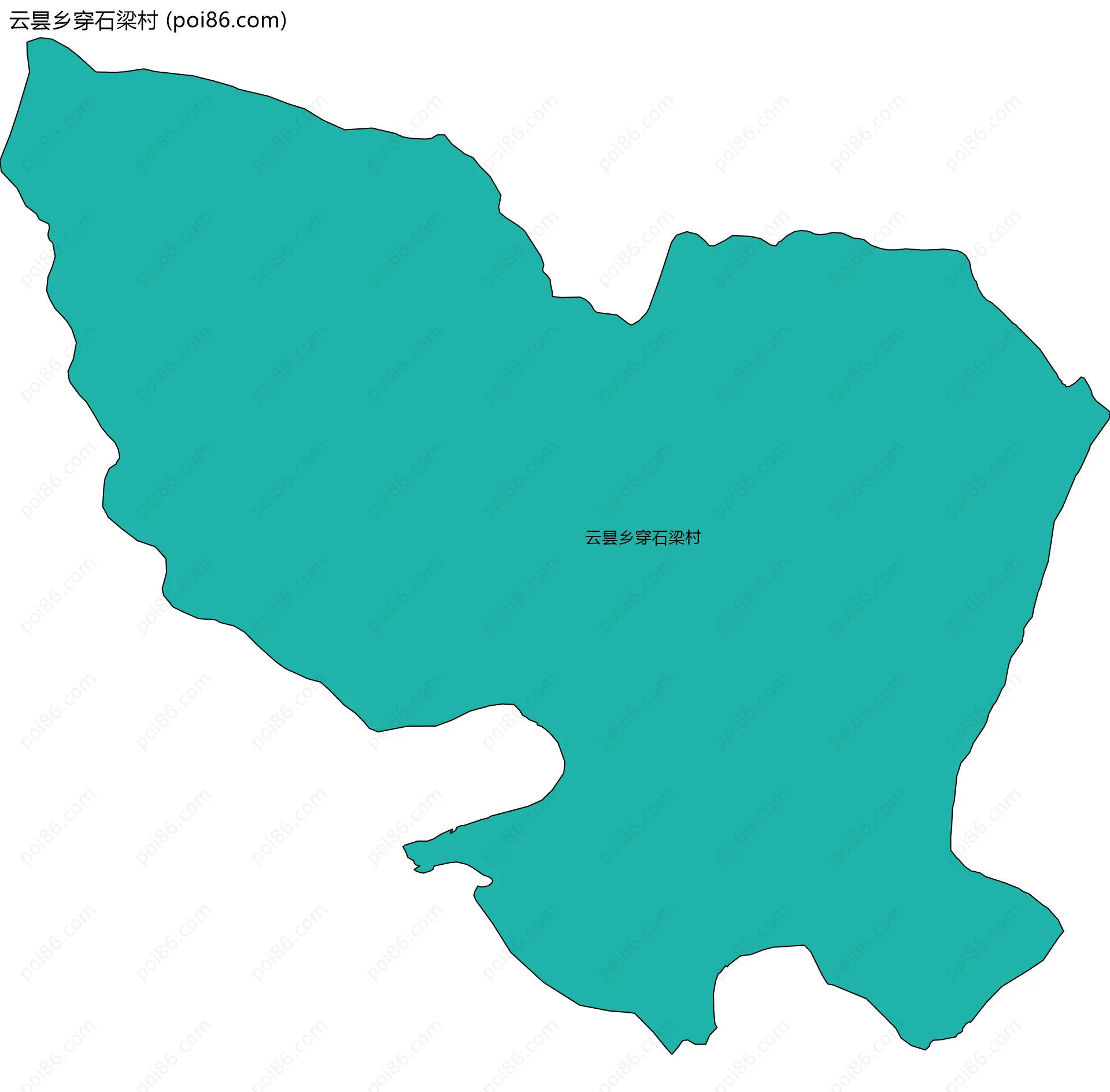 云昙乡穿石梁村边界地图
