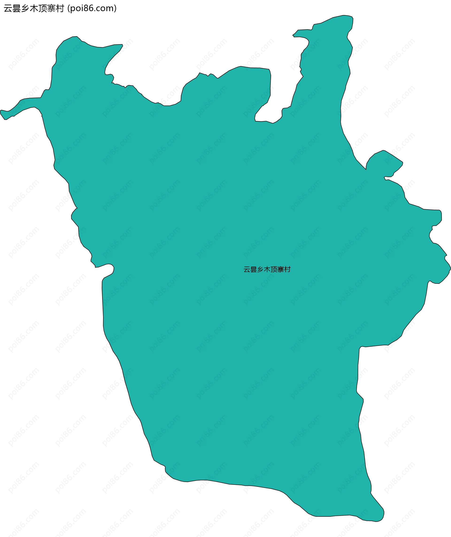 云昙乡木顶寨村边界地图