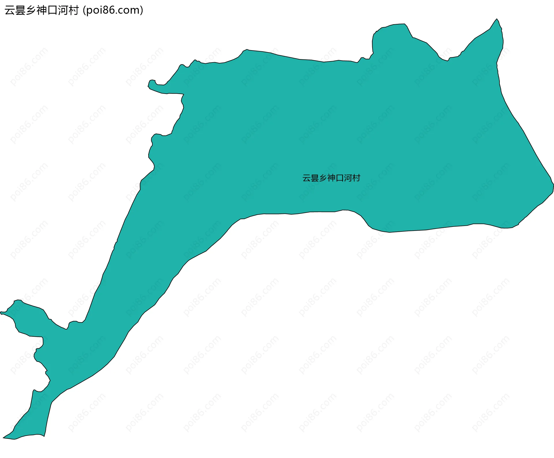云昙乡神口河村边界地图