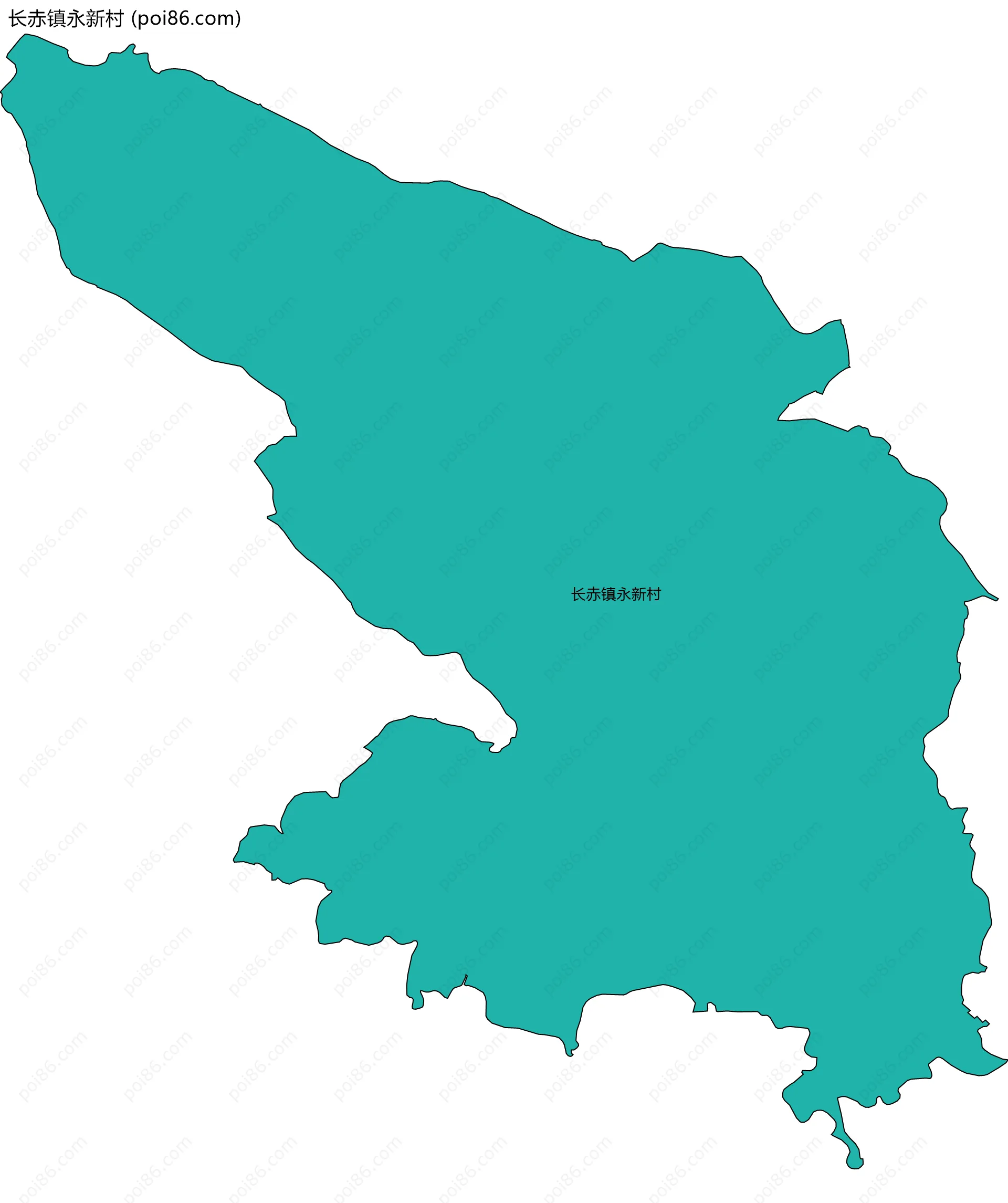 长赤镇永新村边界地图