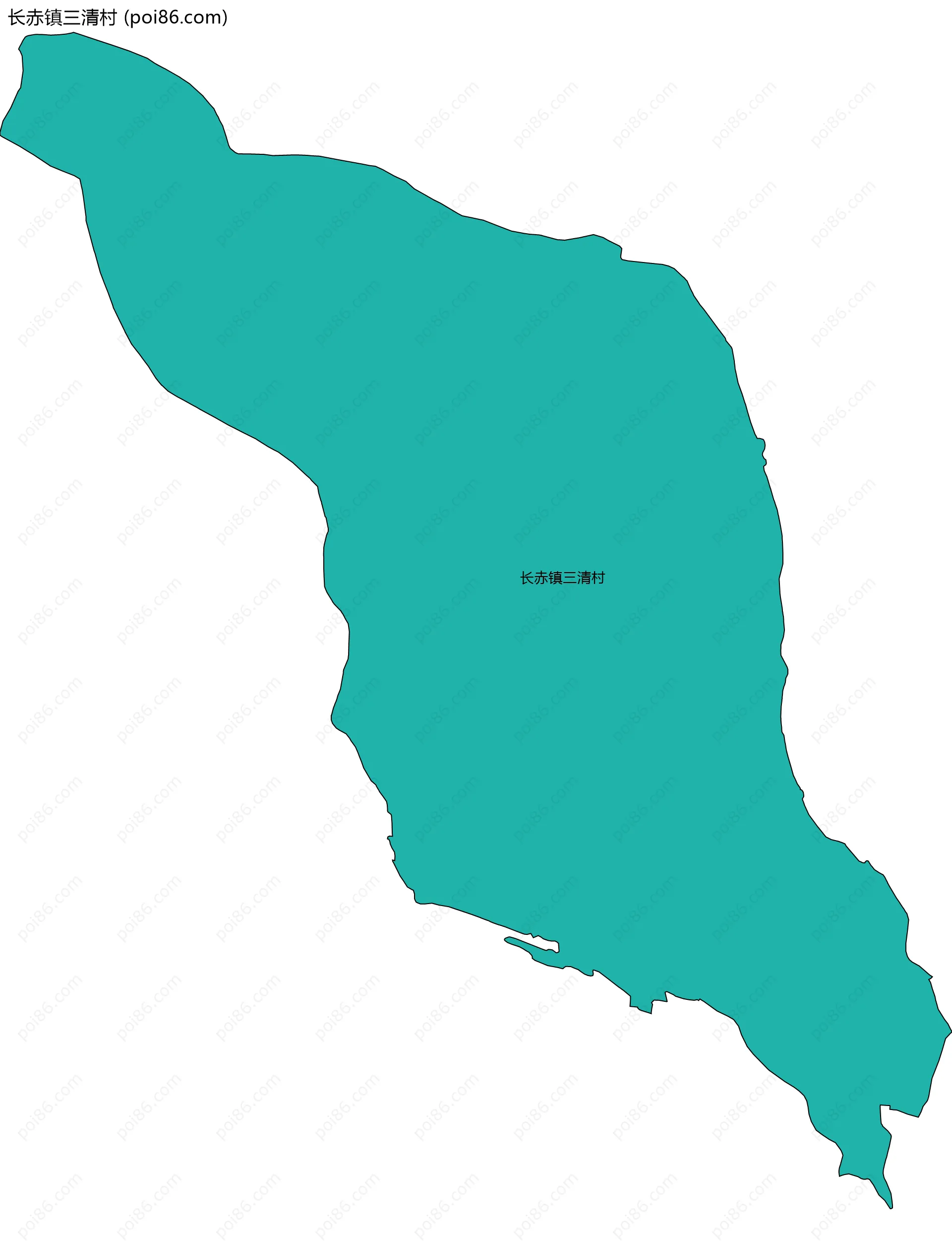 长赤镇三清村边界地图