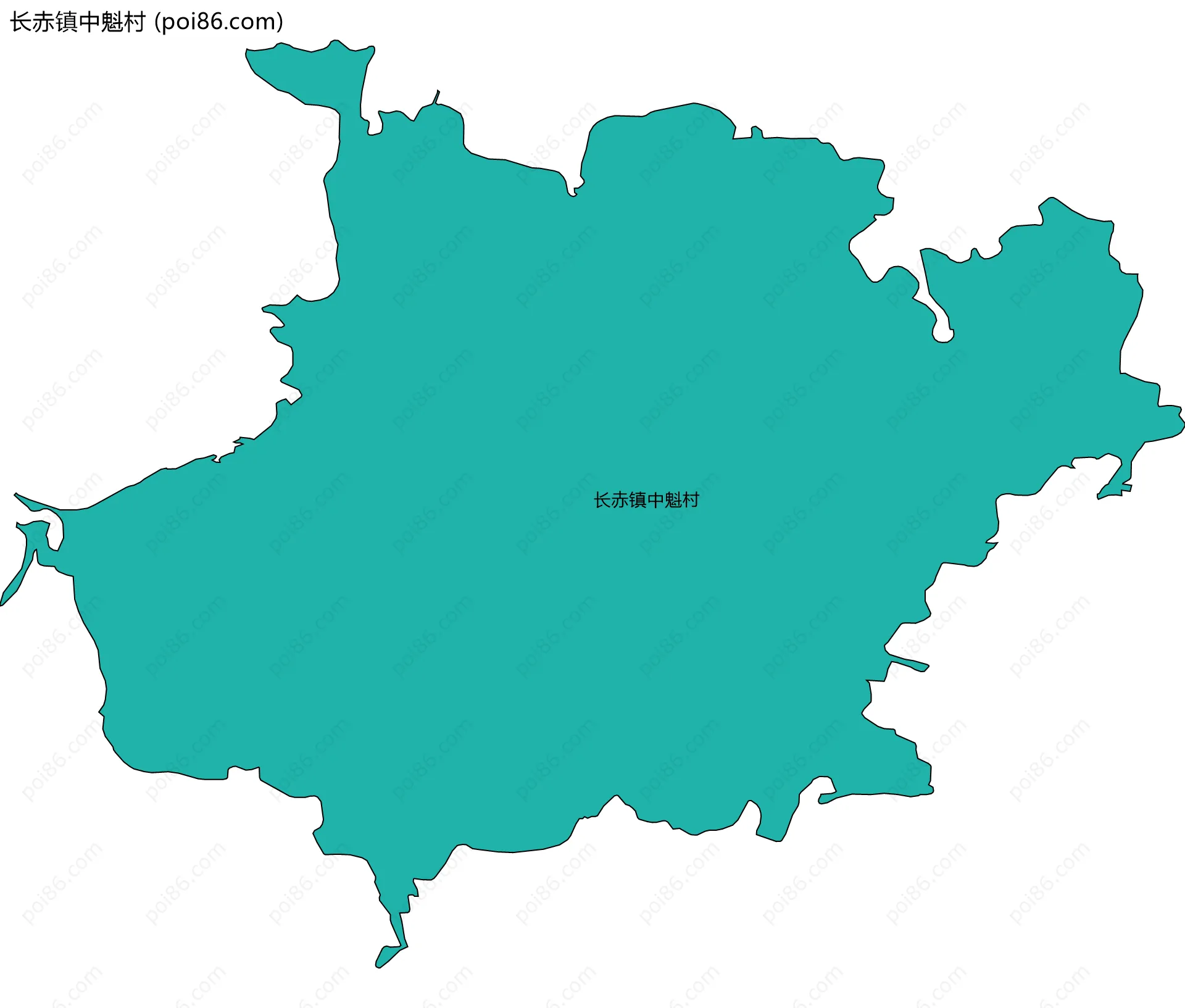 长赤镇中魁村边界地图