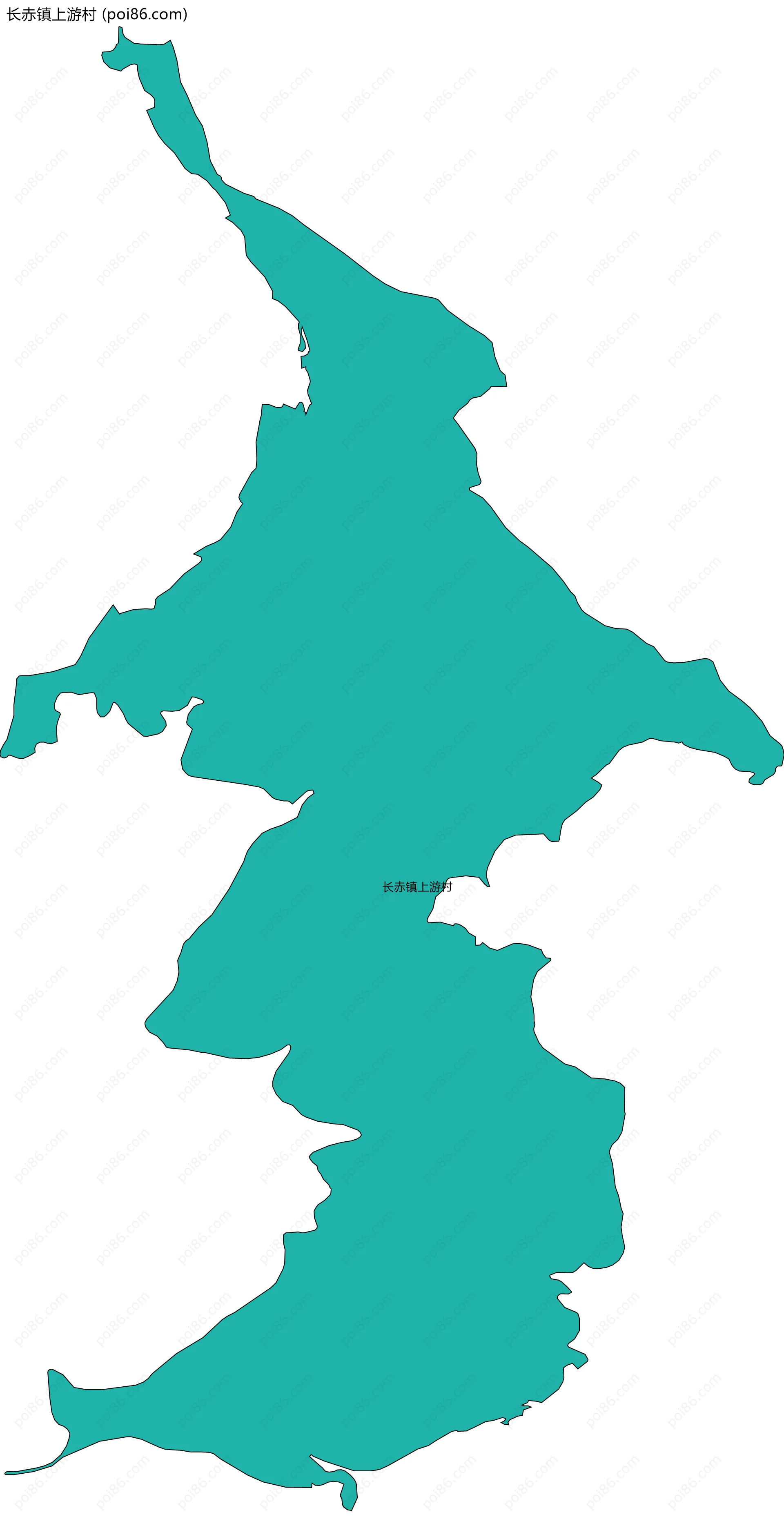 长赤镇上游村边界地图