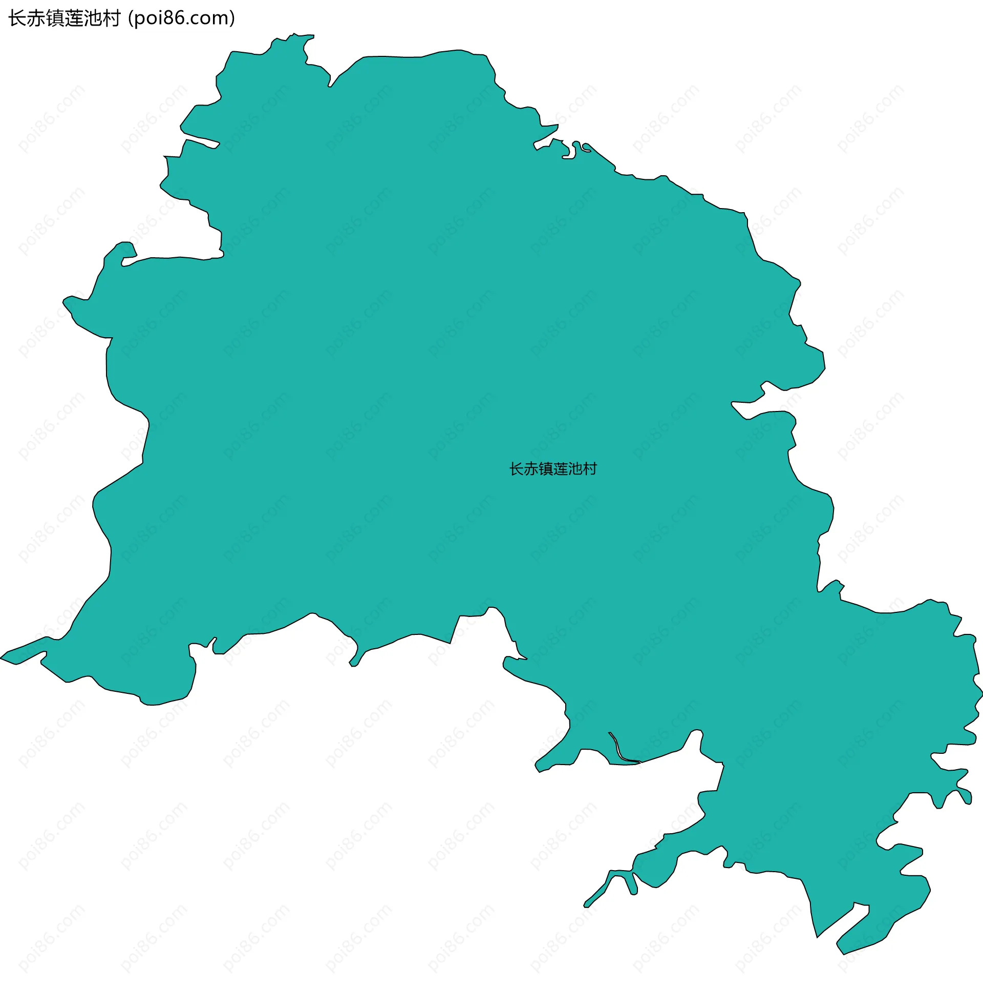 长赤镇莲池村边界地图