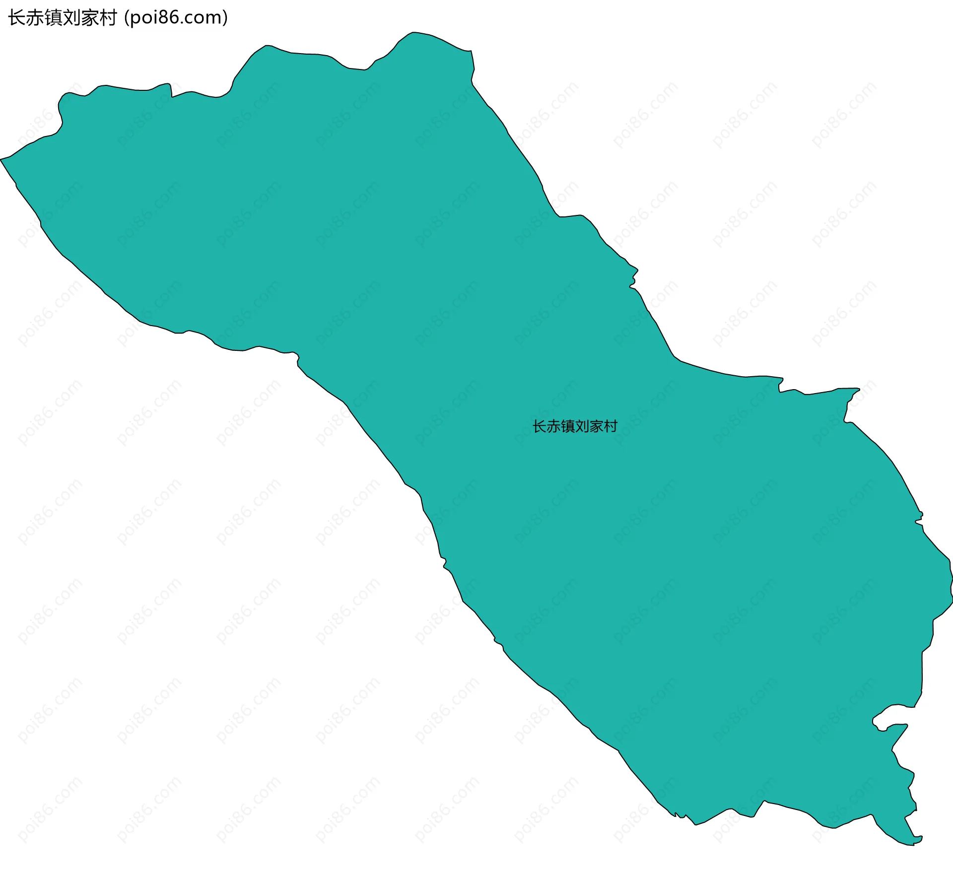 长赤镇刘家村边界地图