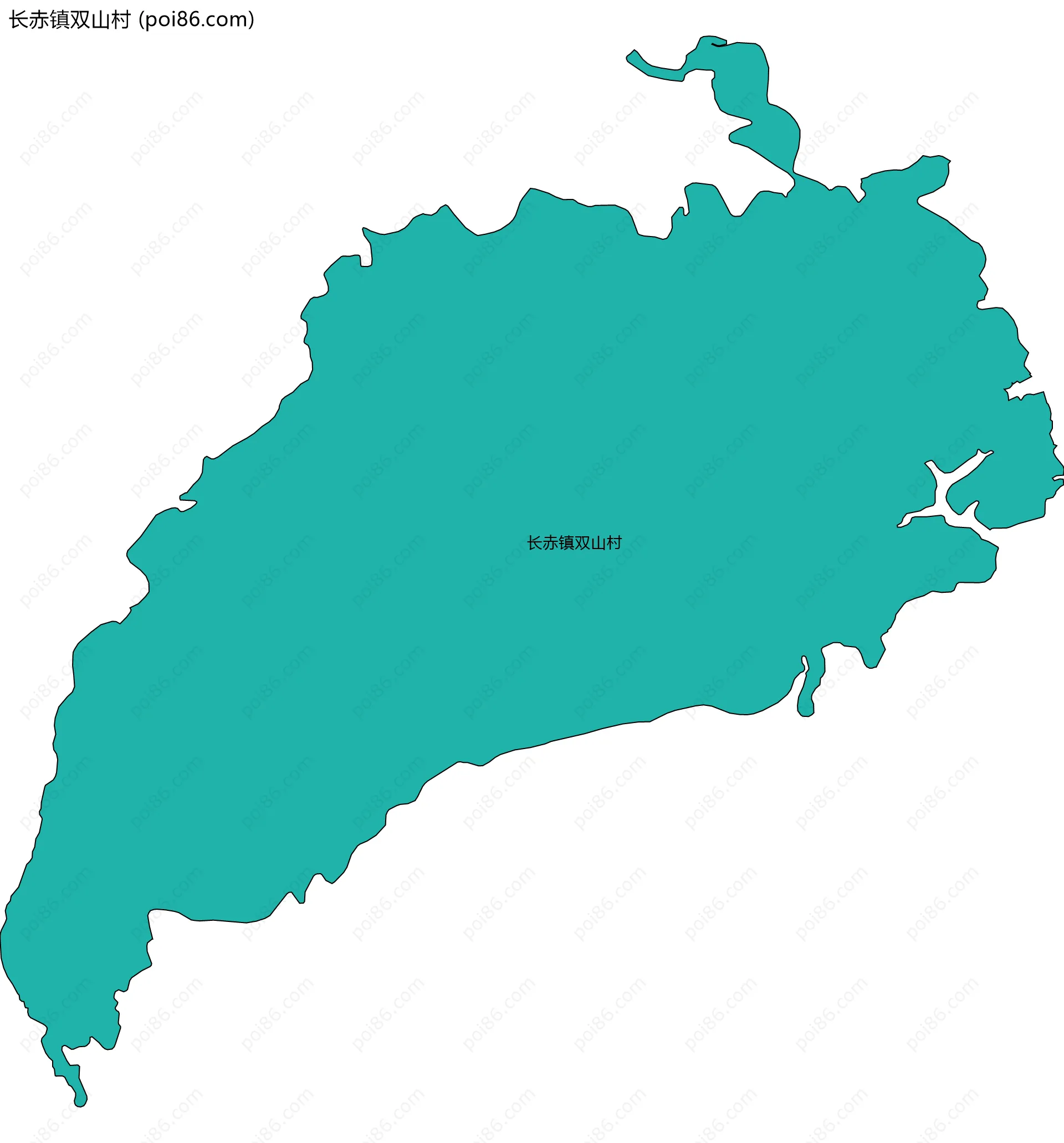 长赤镇双山村边界地图