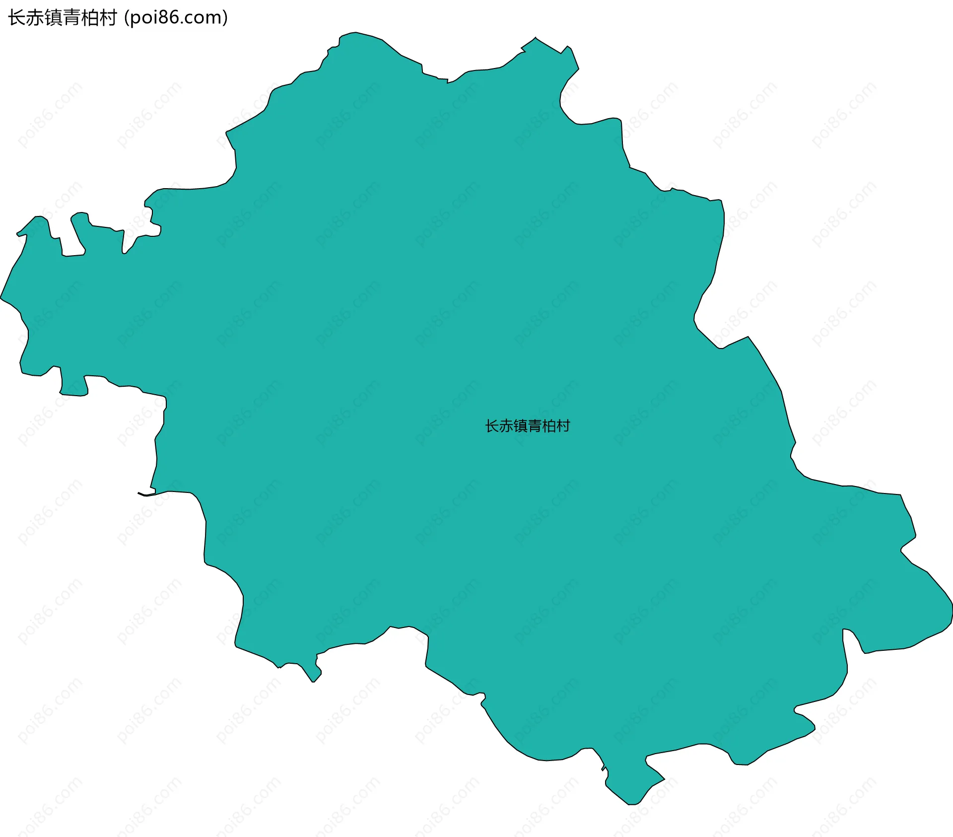 长赤镇青柏村边界地图