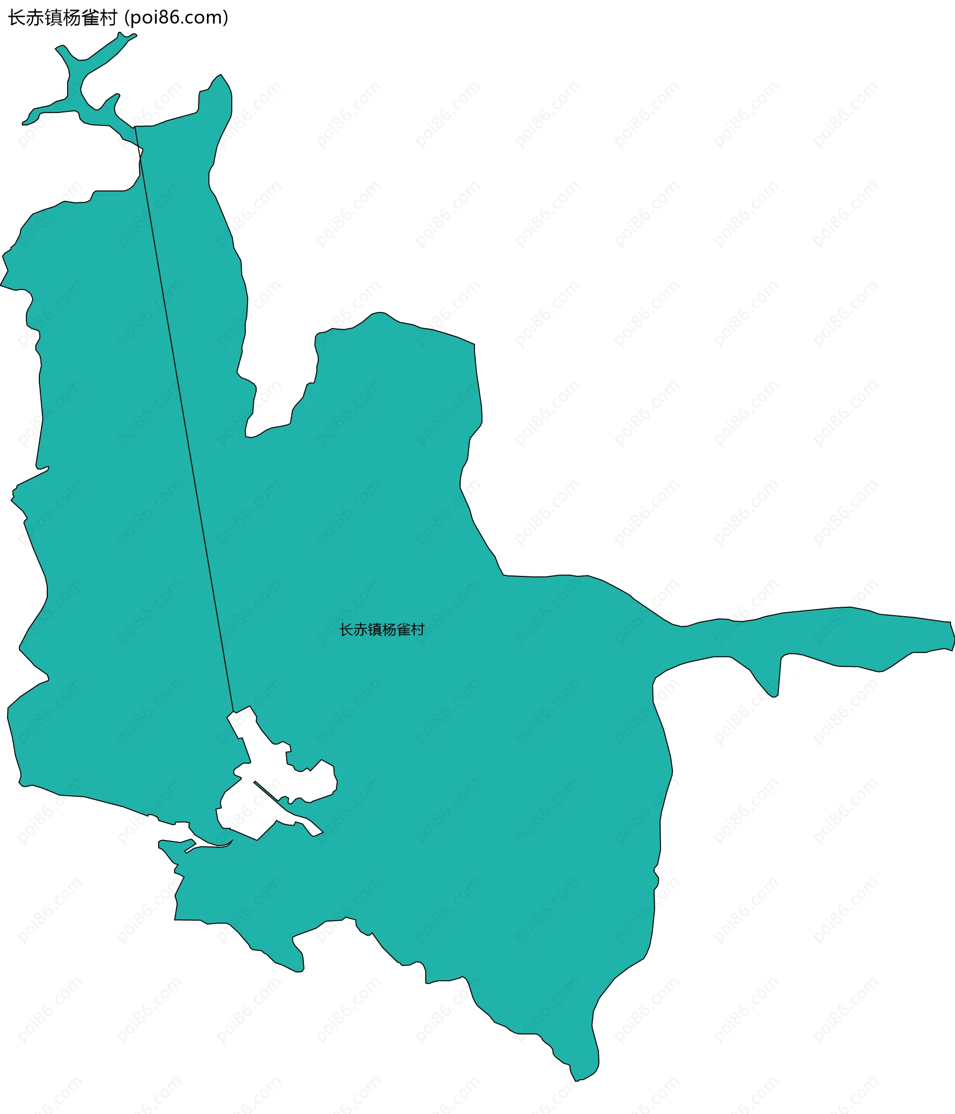 长赤镇杨雀村边界地图