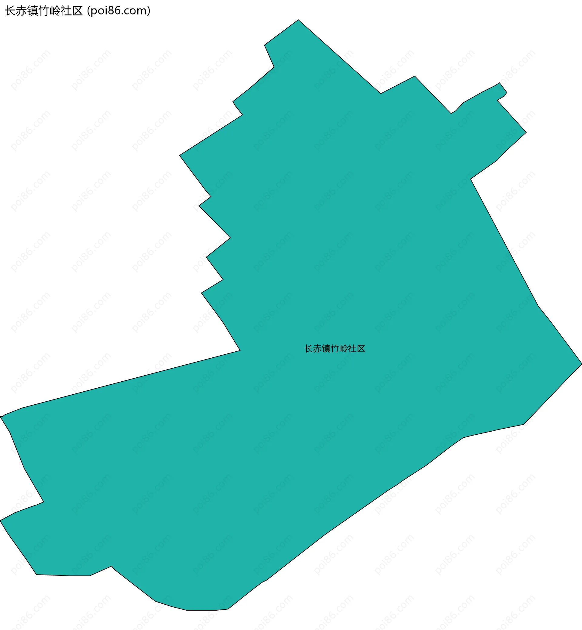长赤镇竹岭社区边界地图
