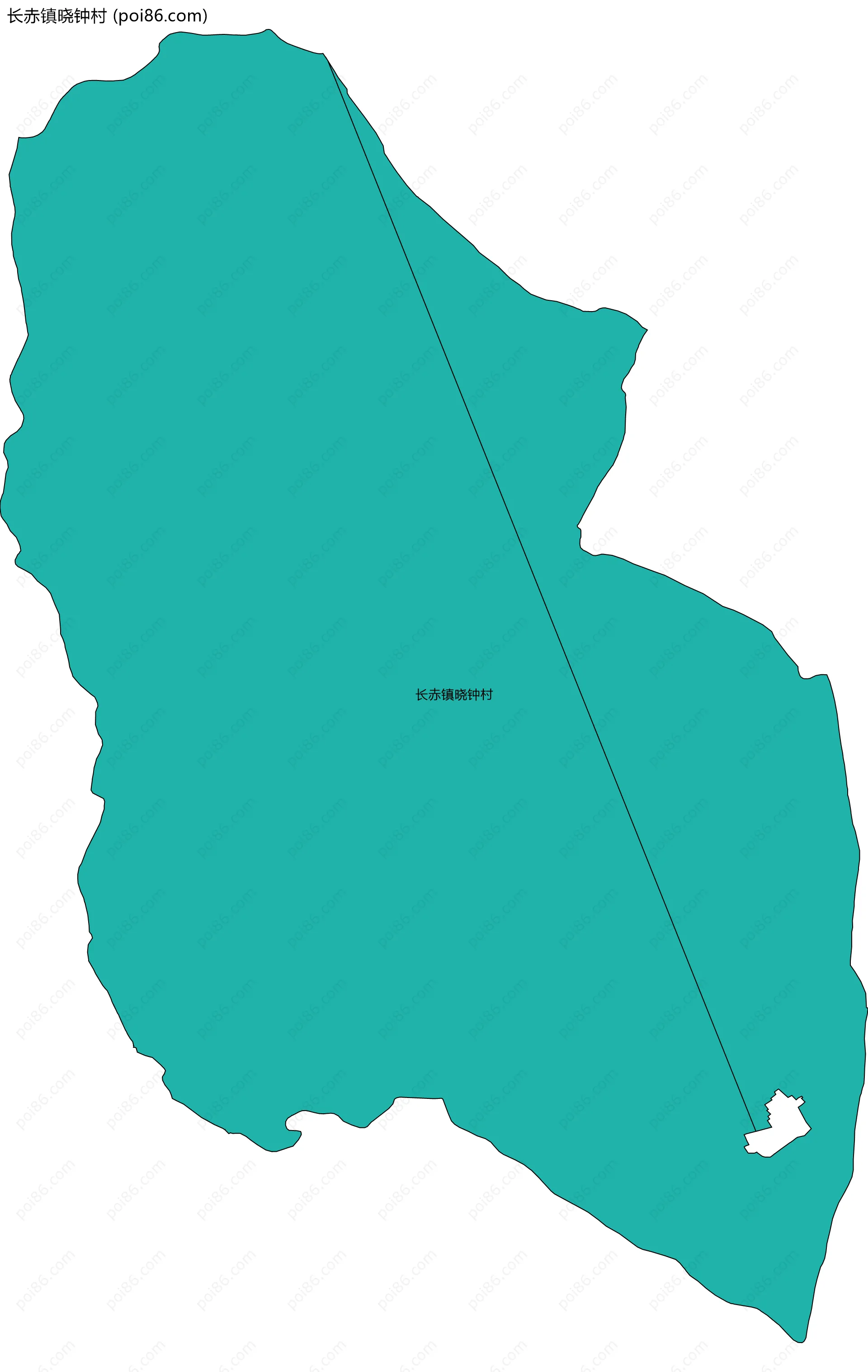 长赤镇晓钟村边界地图