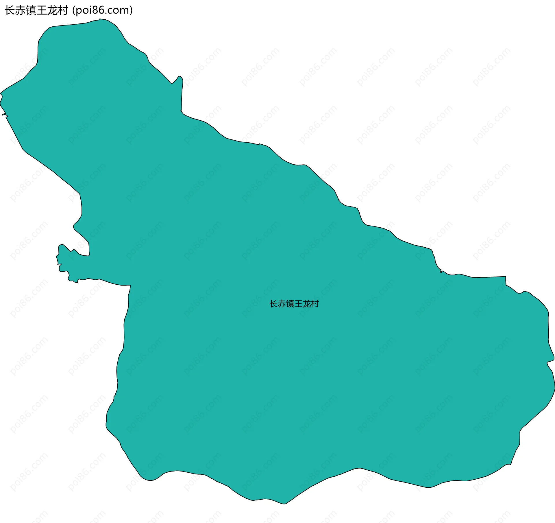 长赤镇王龙村边界地图