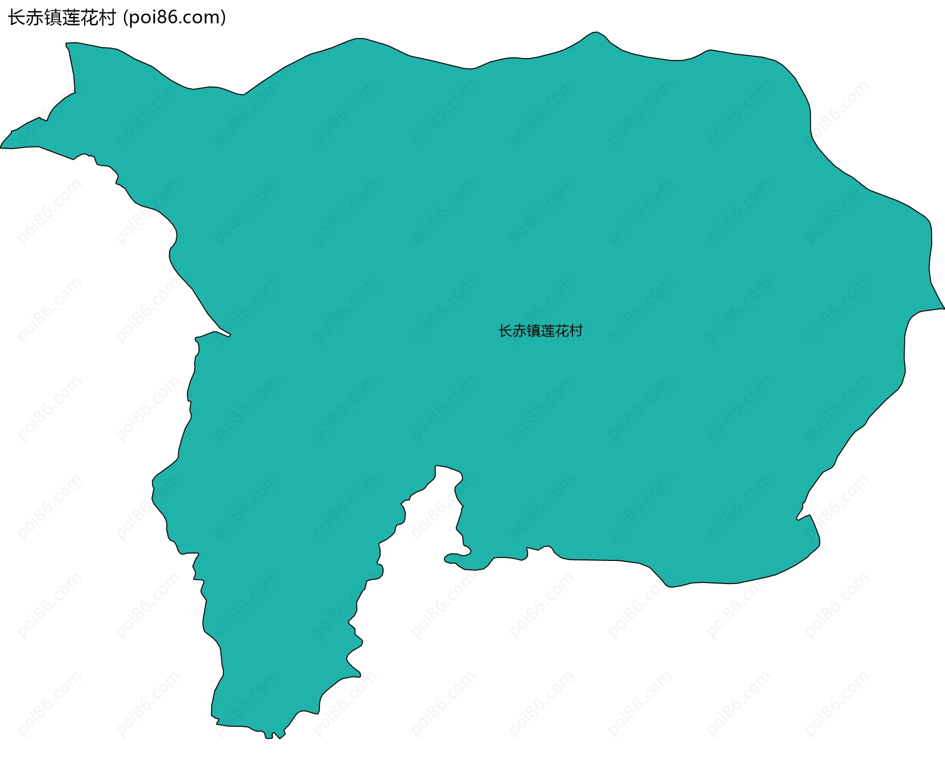 长赤镇莲花村边界地图