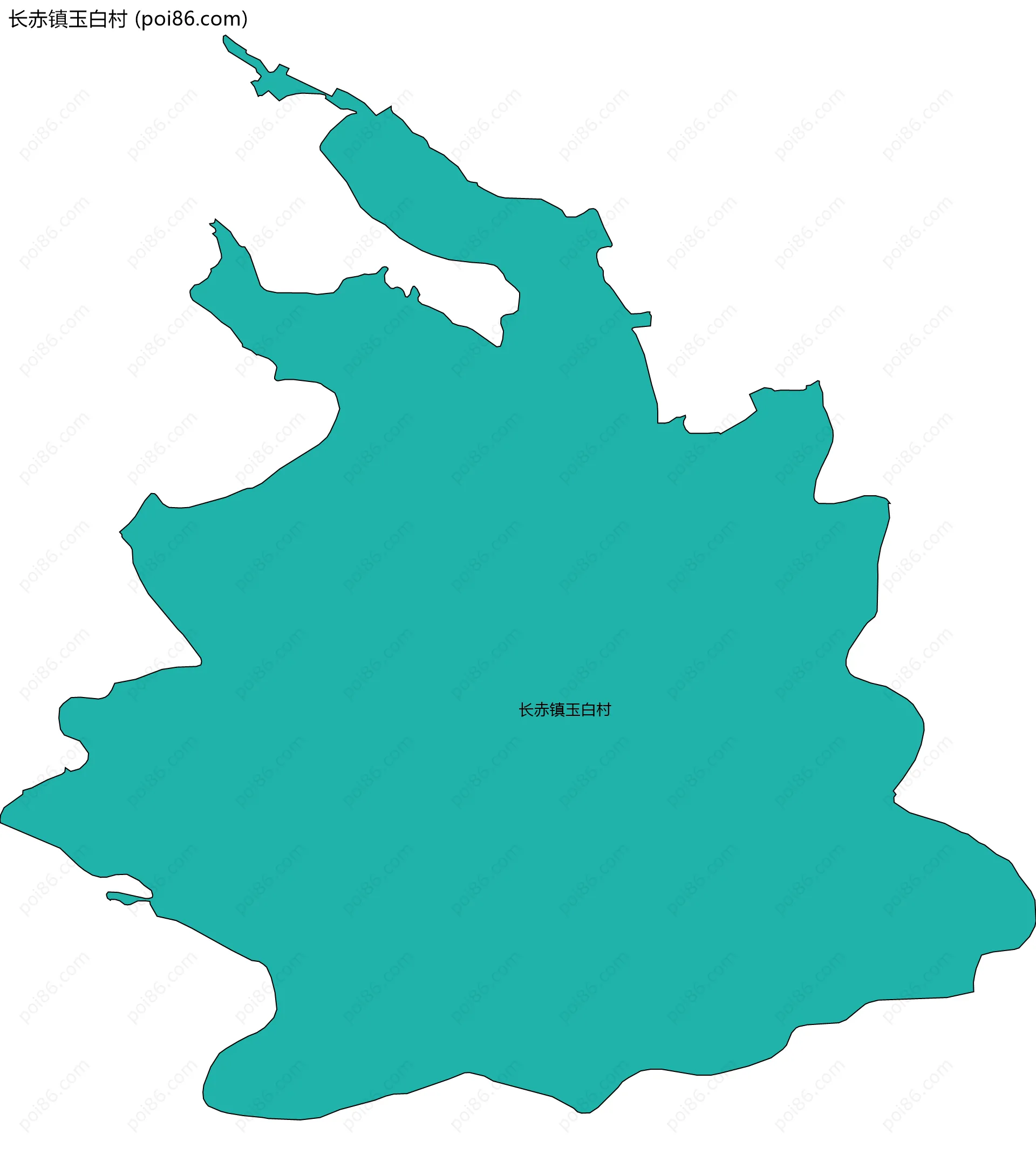 长赤镇玉白村边界地图