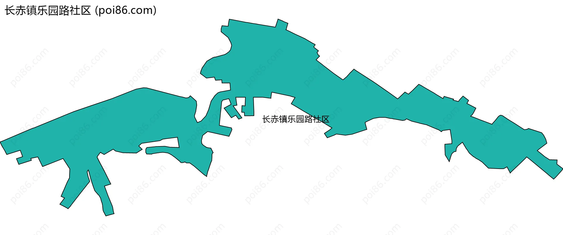 长赤镇乐园路社区边界地图