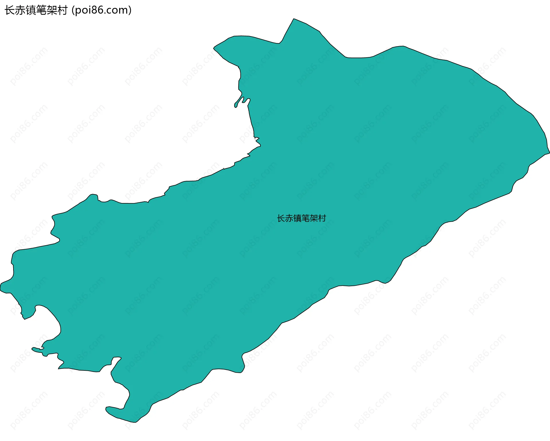 长赤镇笔架村边界地图