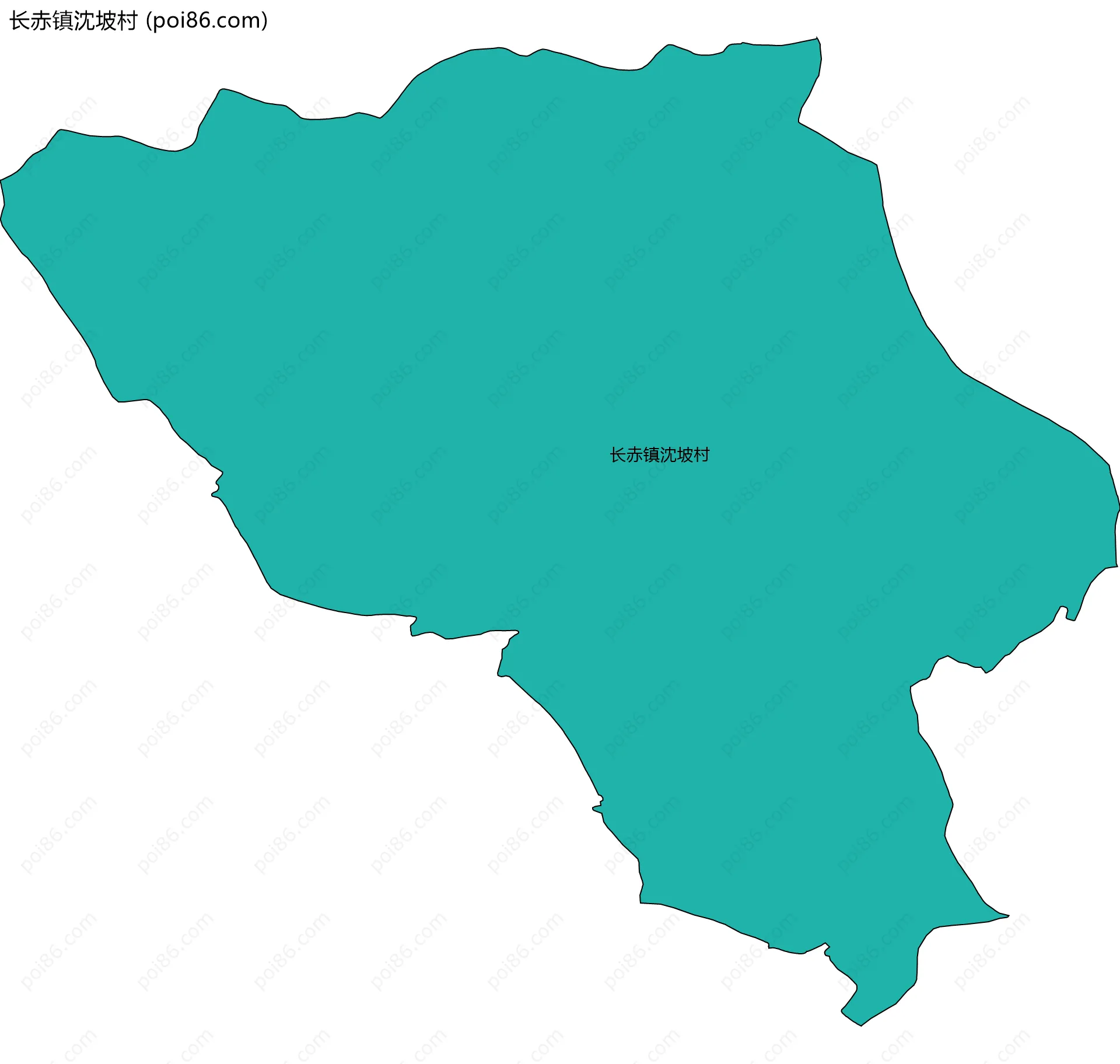 长赤镇沈坡村边界地图