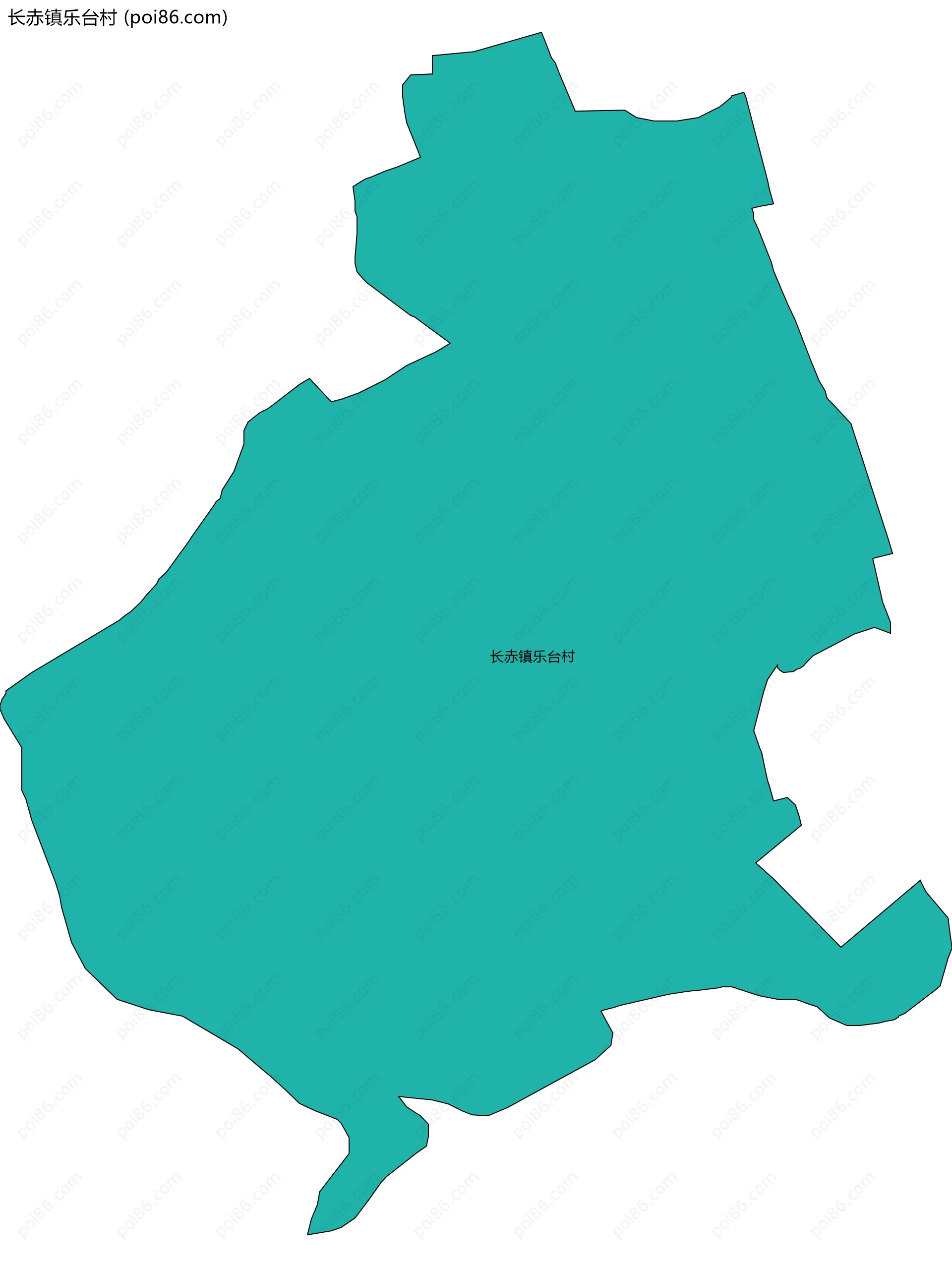 长赤镇乐台村边界地图