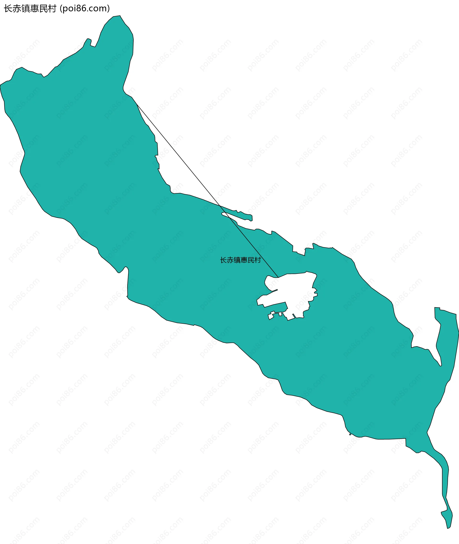 长赤镇惠民村边界地图