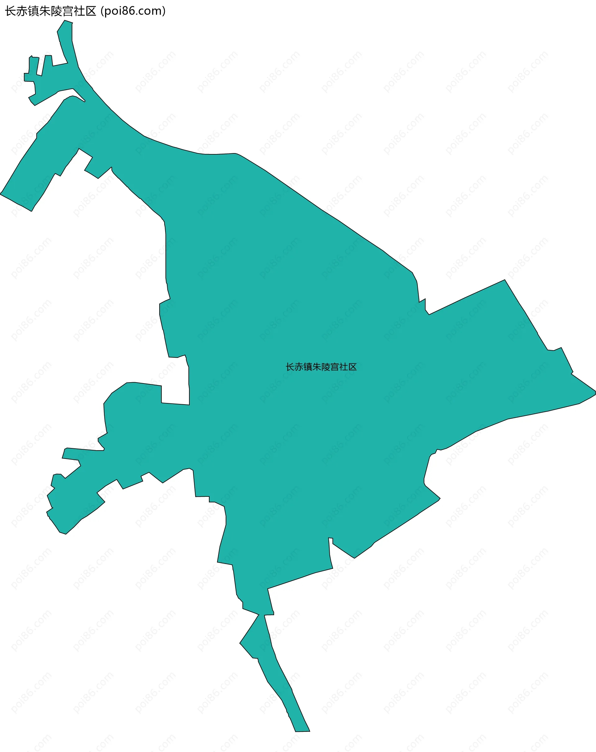长赤镇朱陵宫社区边界地图