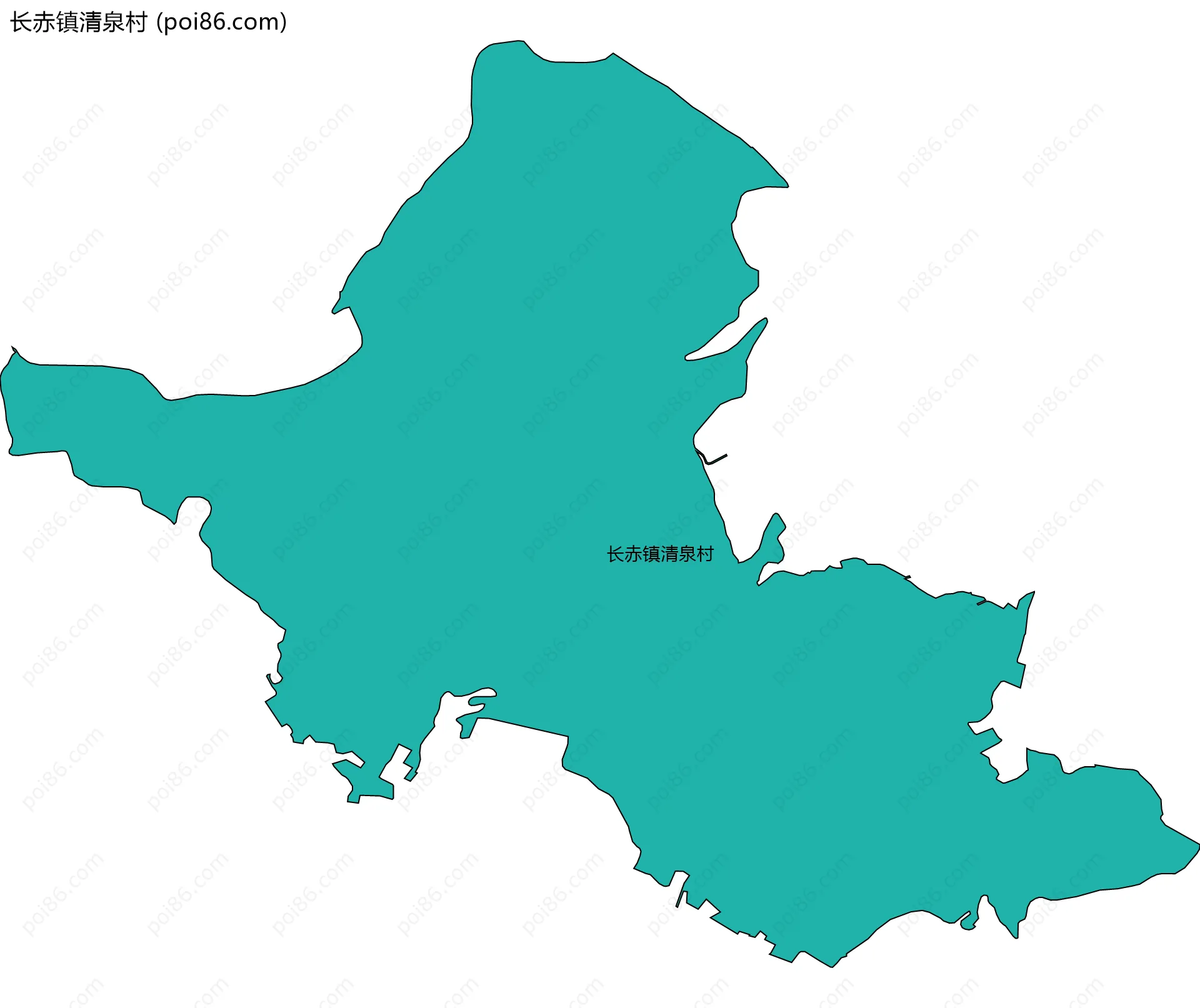 长赤镇清泉村边界地图