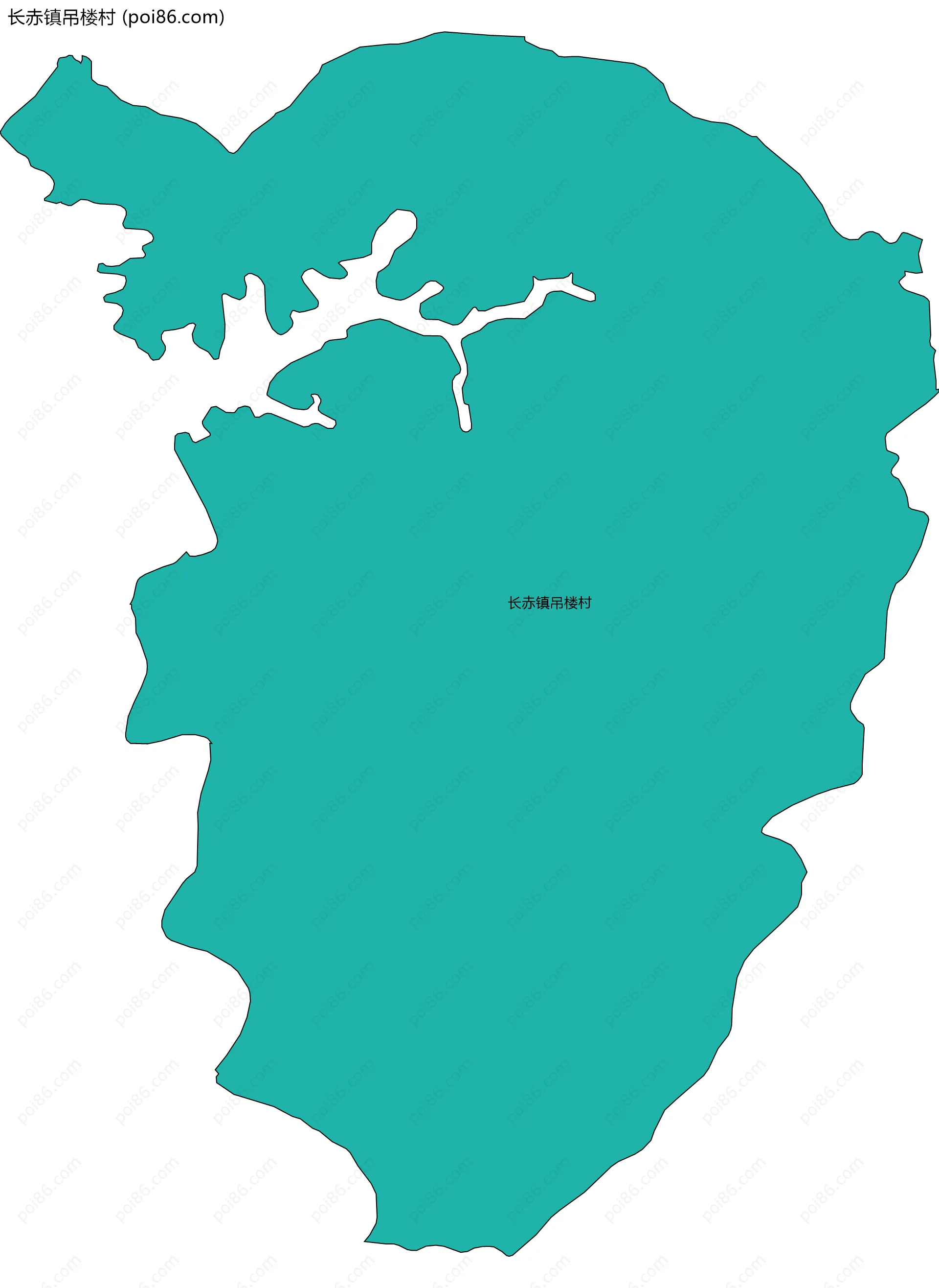 长赤镇吊楼村边界地图