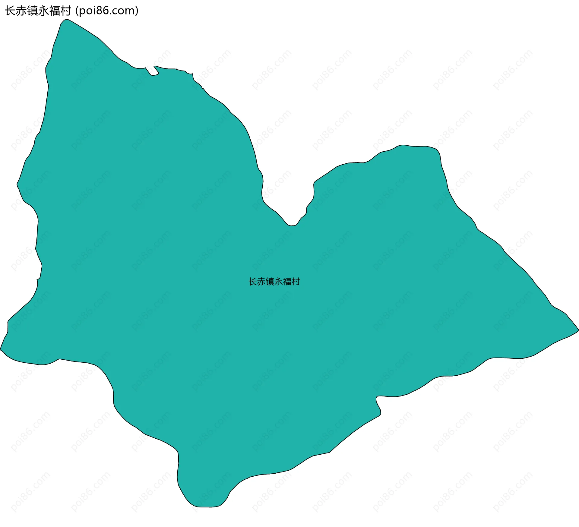 长赤镇永福村边界地图