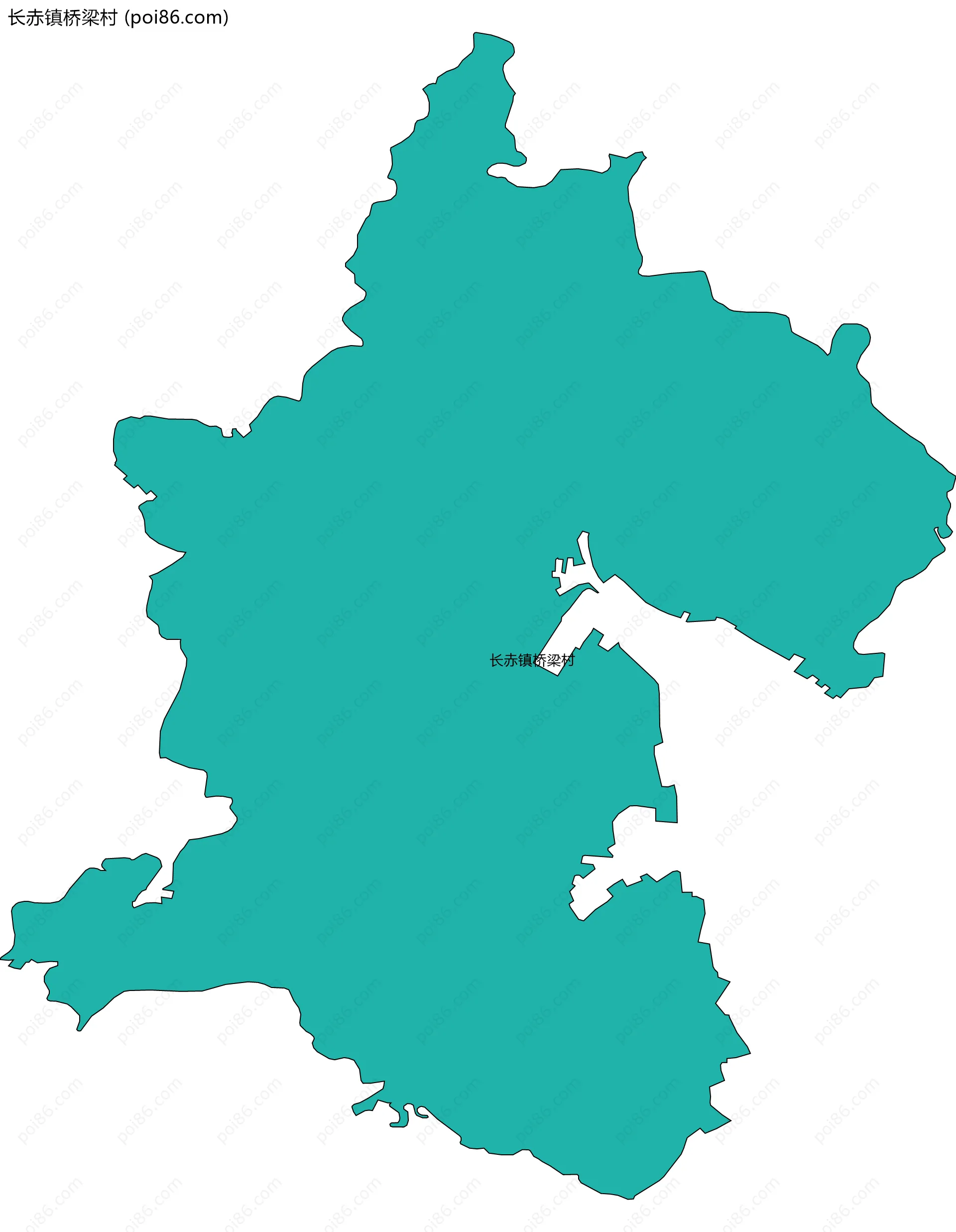 长赤镇桥梁村边界地图