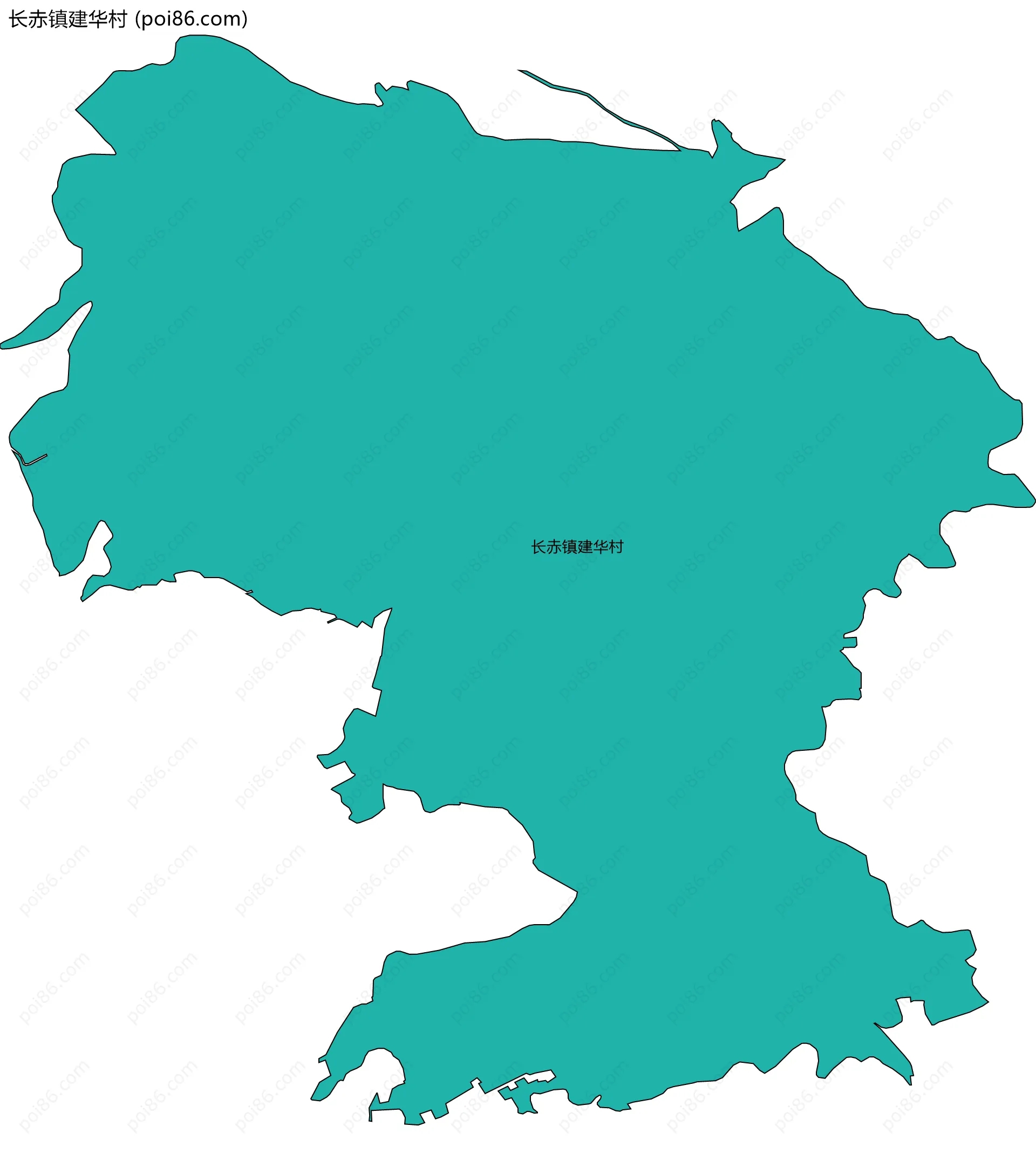 长赤镇建华村边界地图