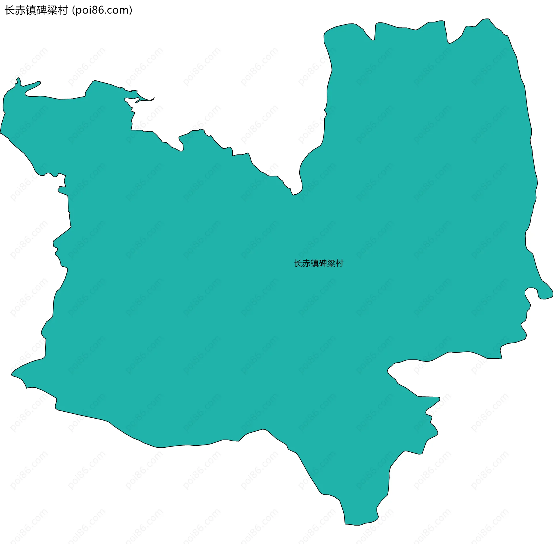 长赤镇碑梁村边界地图