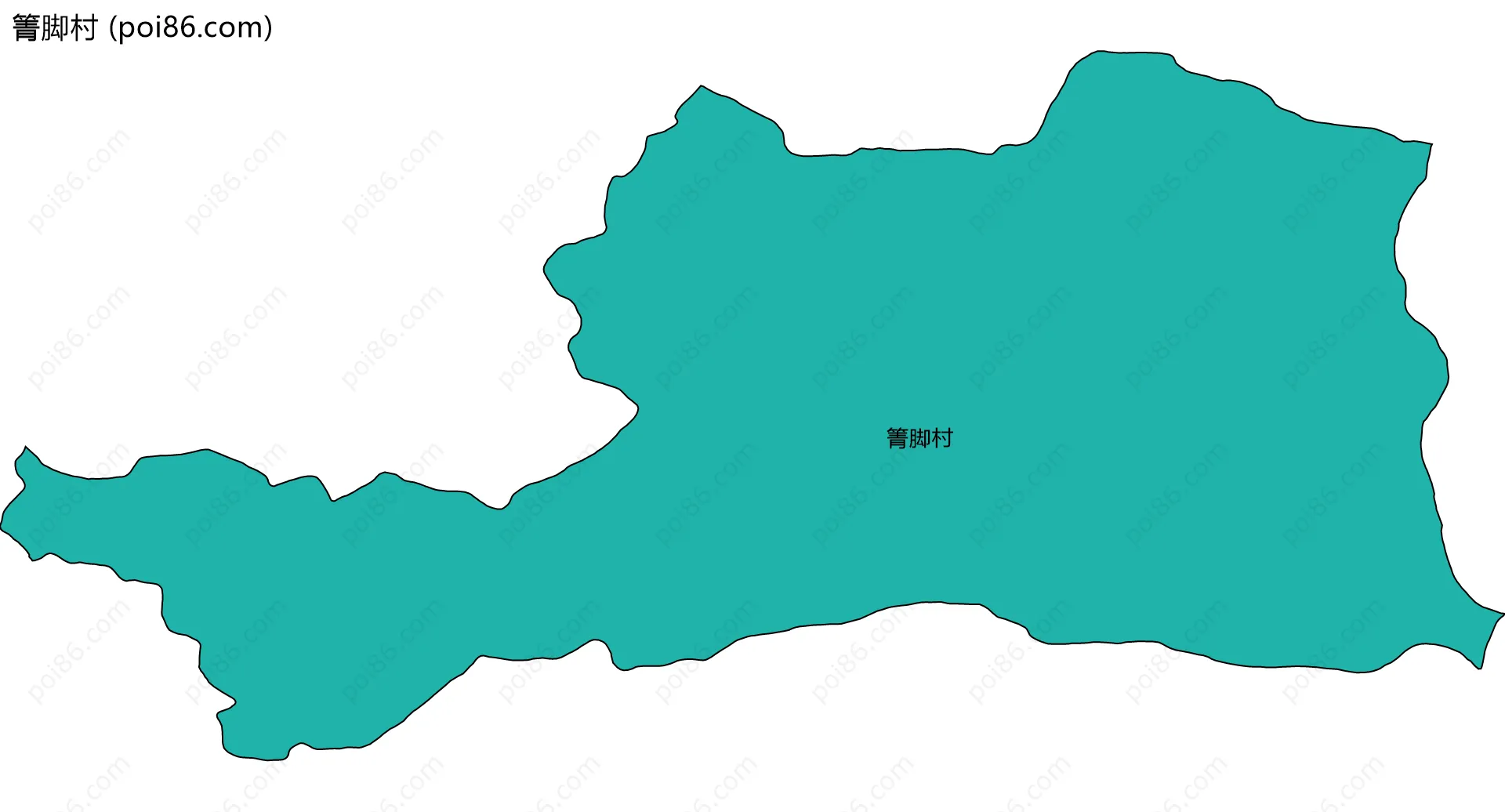 箐脚村边界地图