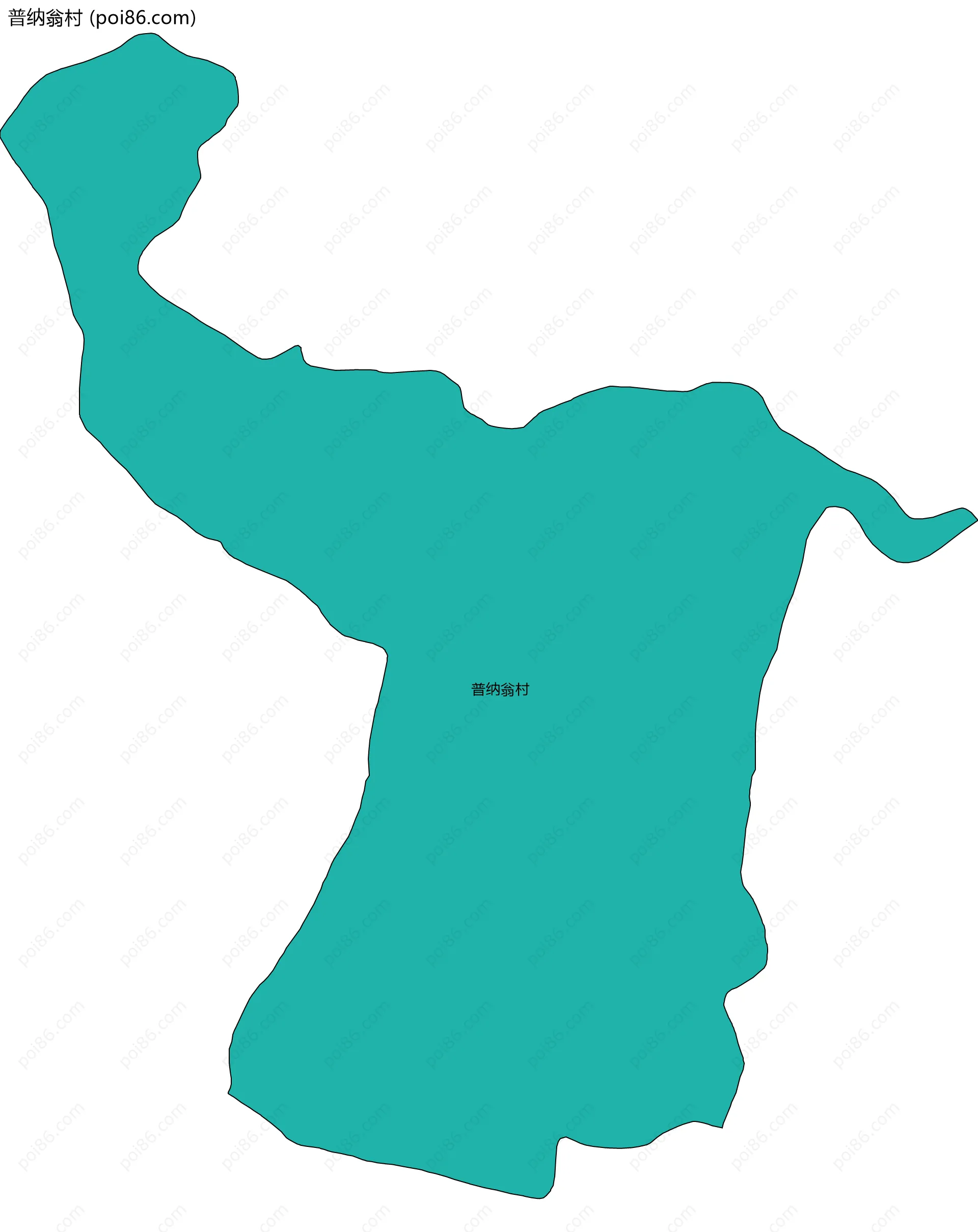 普纳翁村边界地图