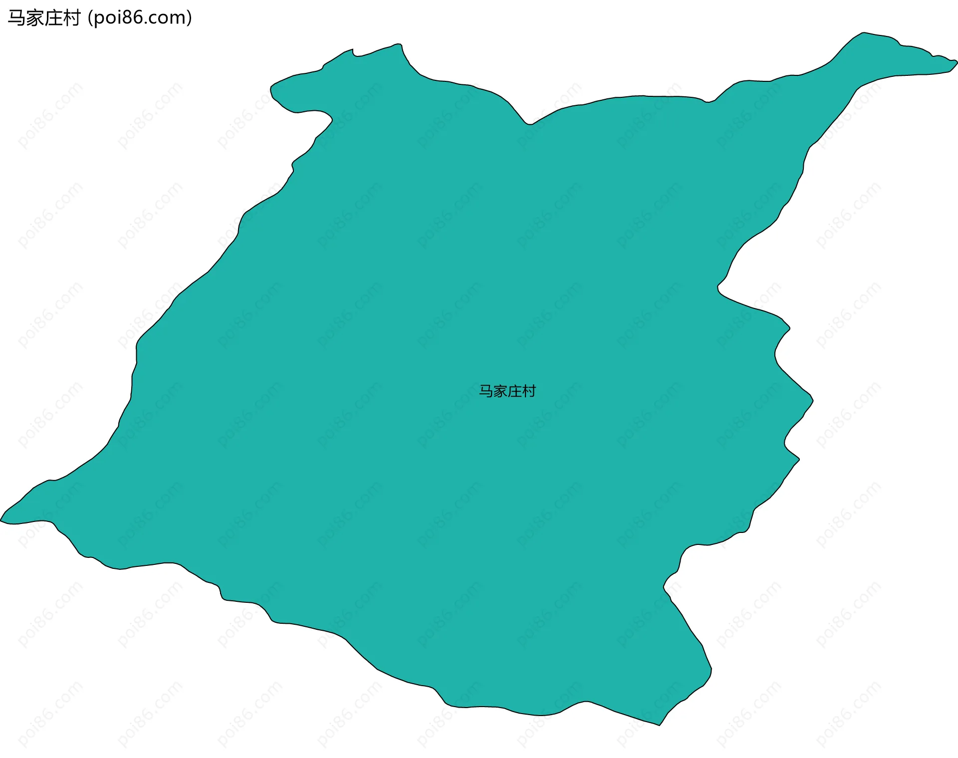 马家庄村边界地图