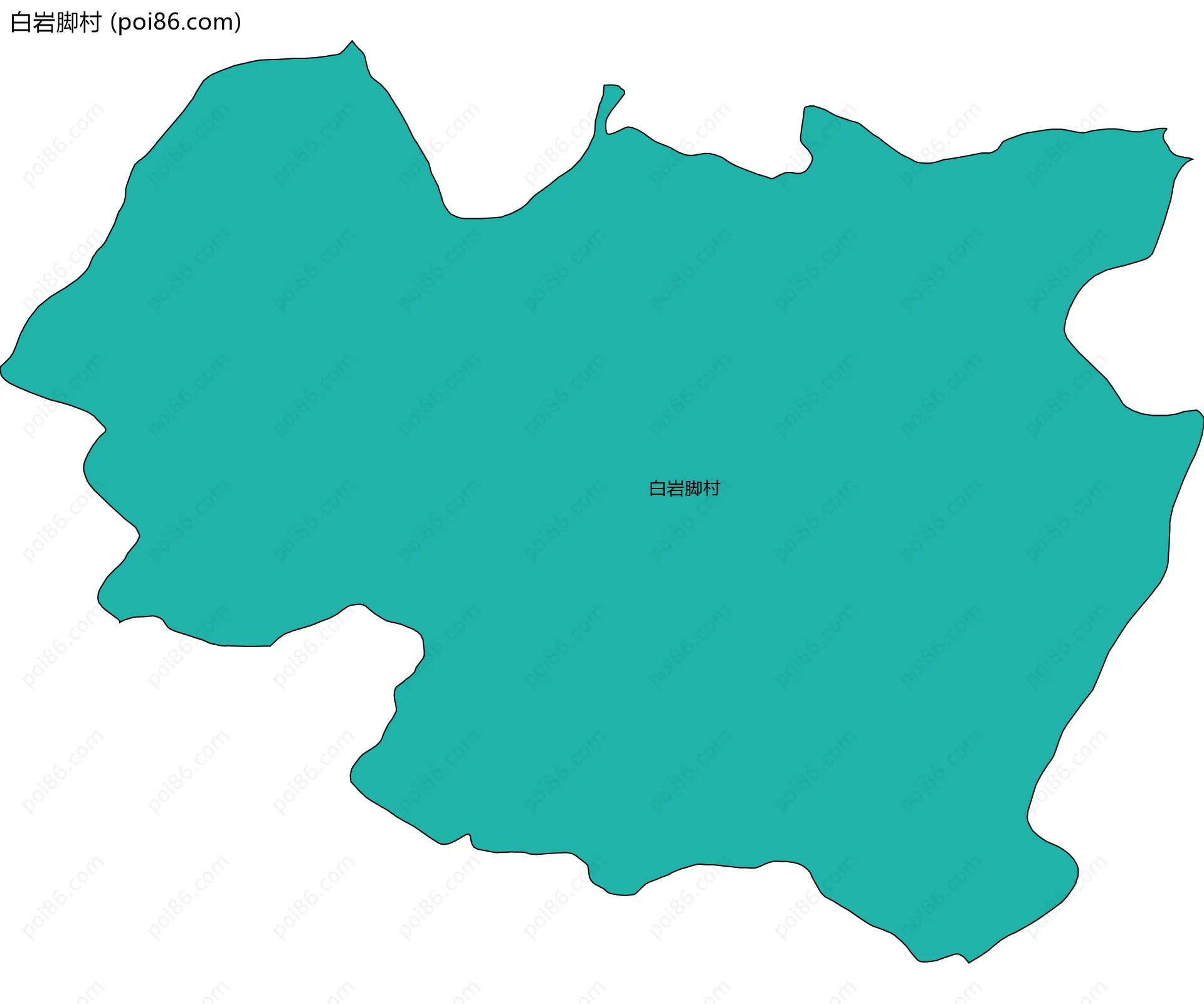 白岩脚村边界地图