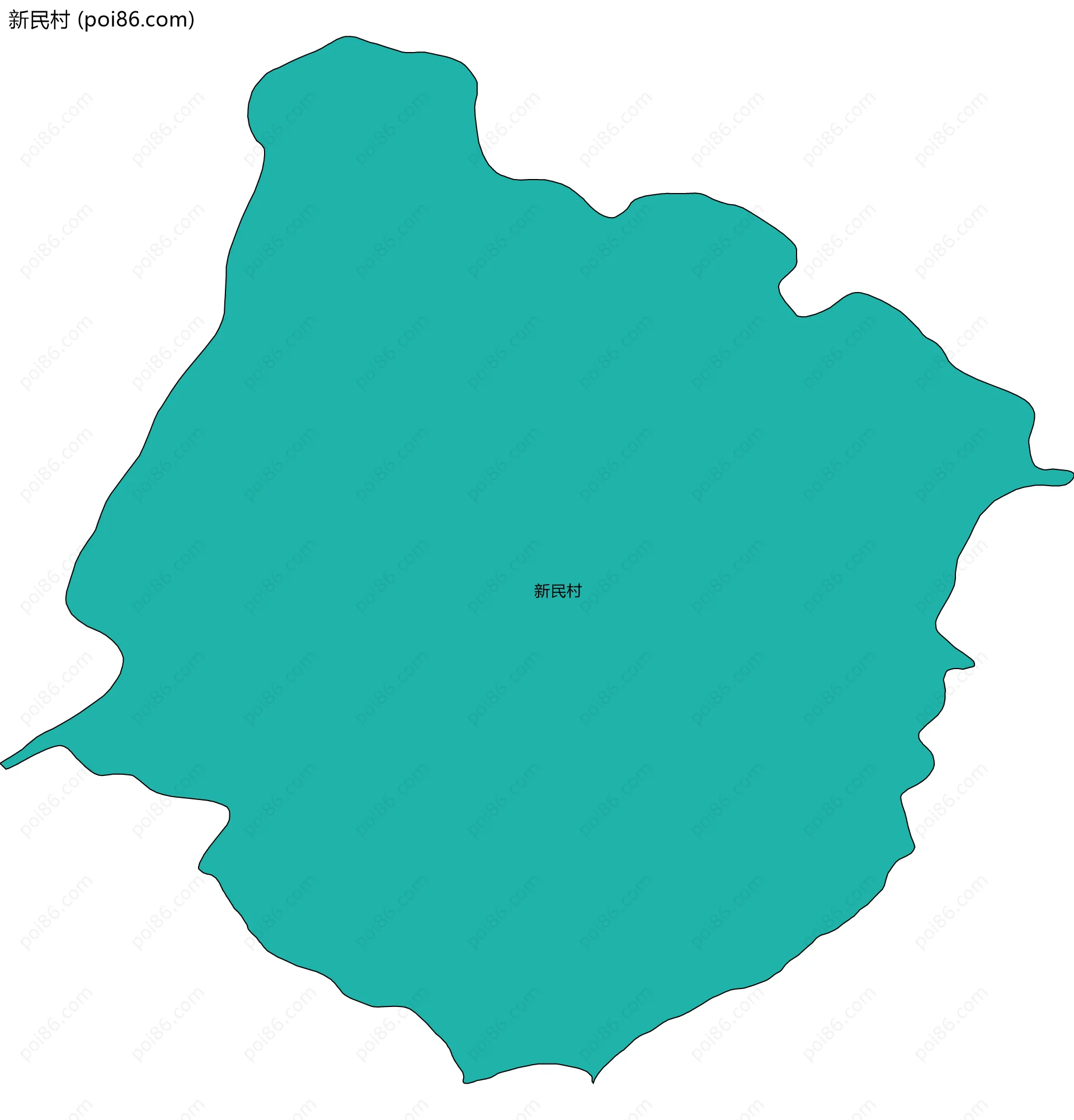 新民村边界地图