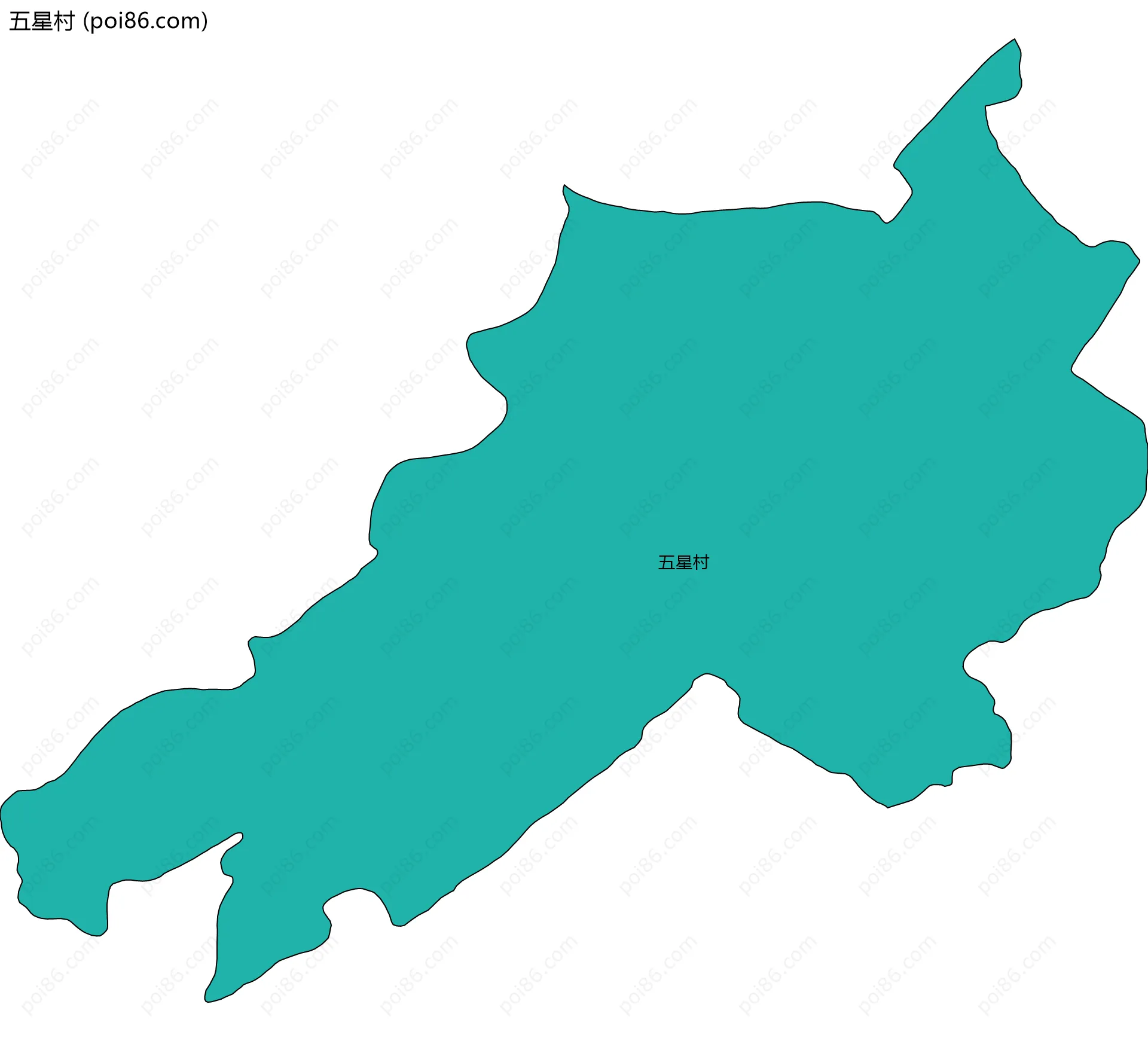 五星村边界地图