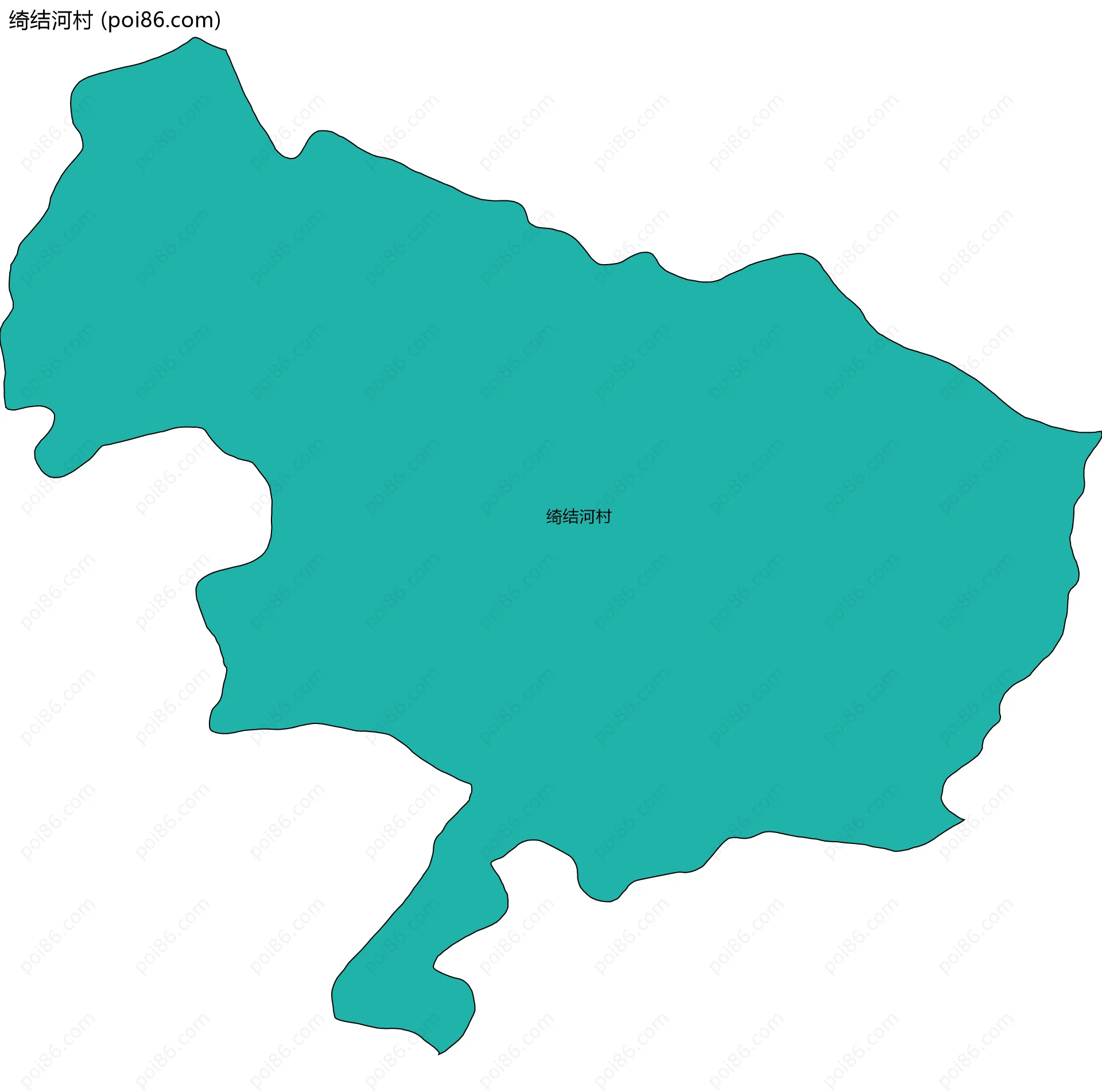 绮结河村边界地图