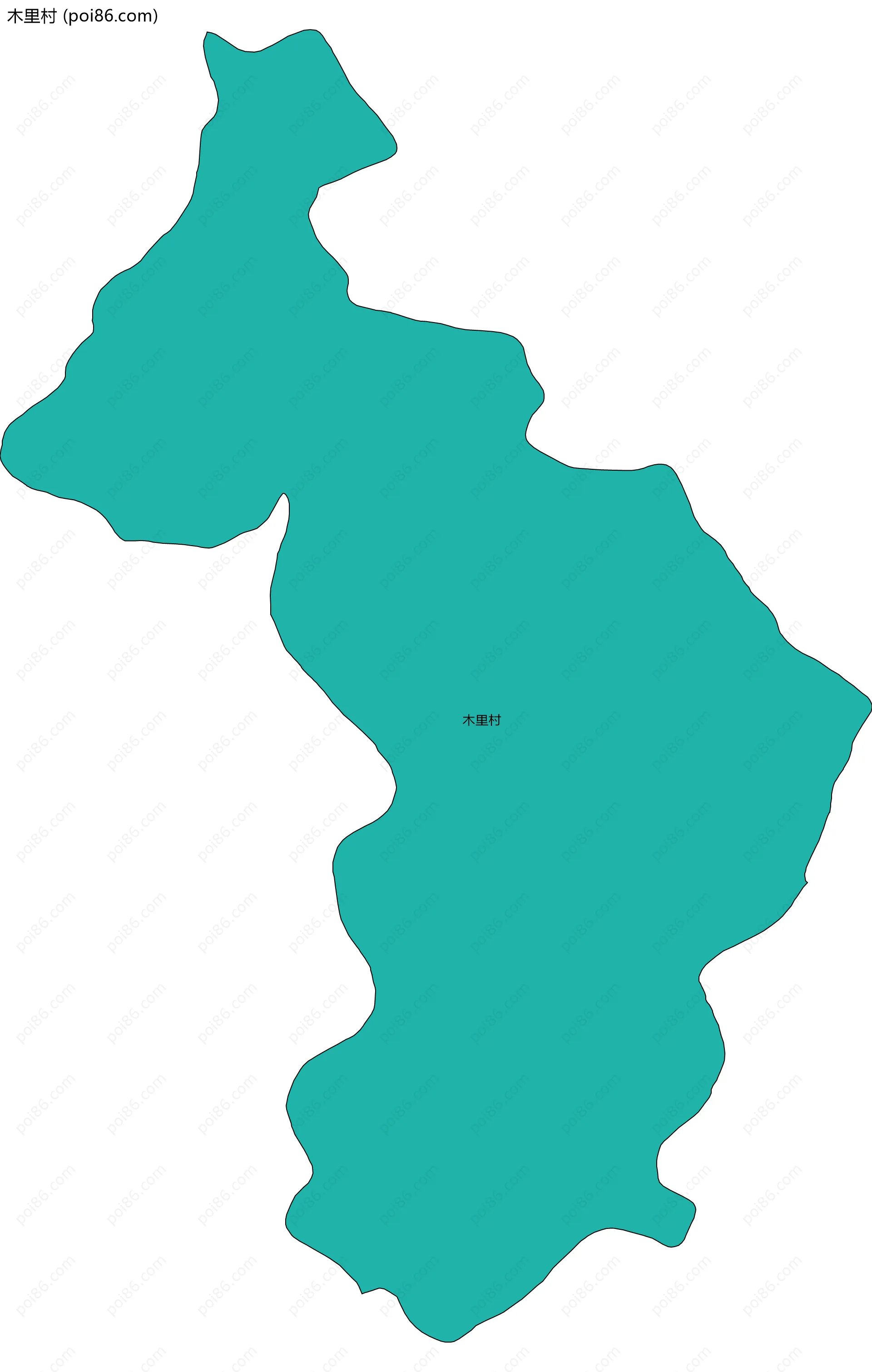 木里村边界地图
