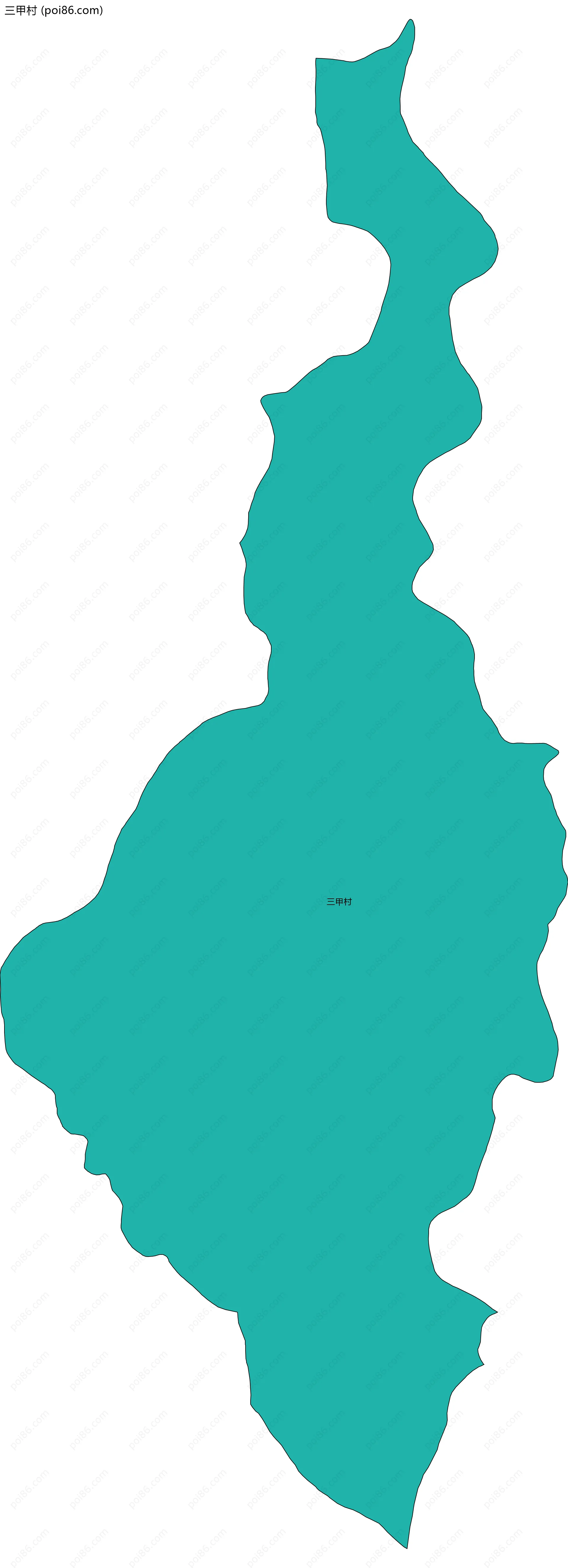 三甲村边界地图