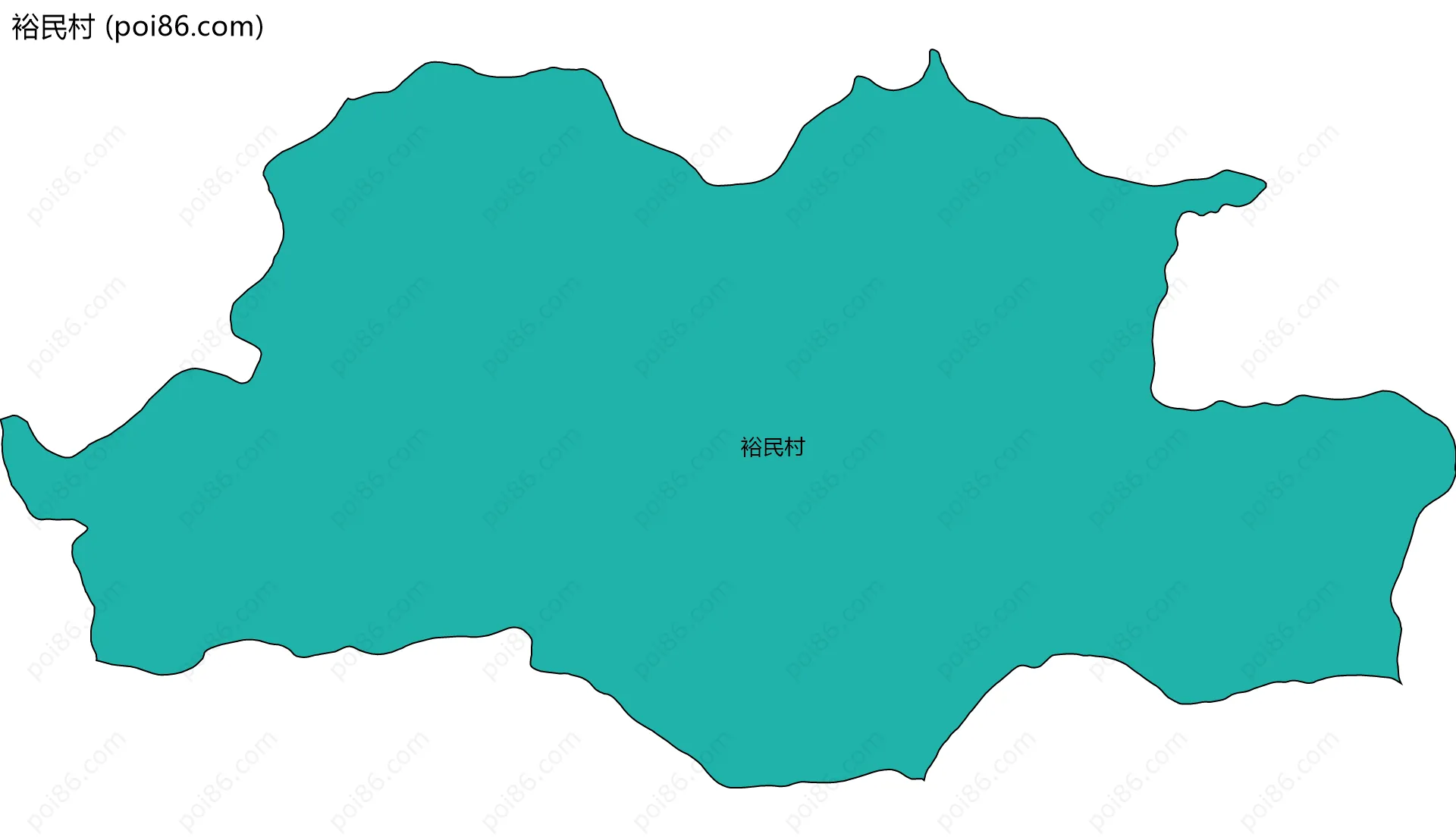 裕民村边界地图